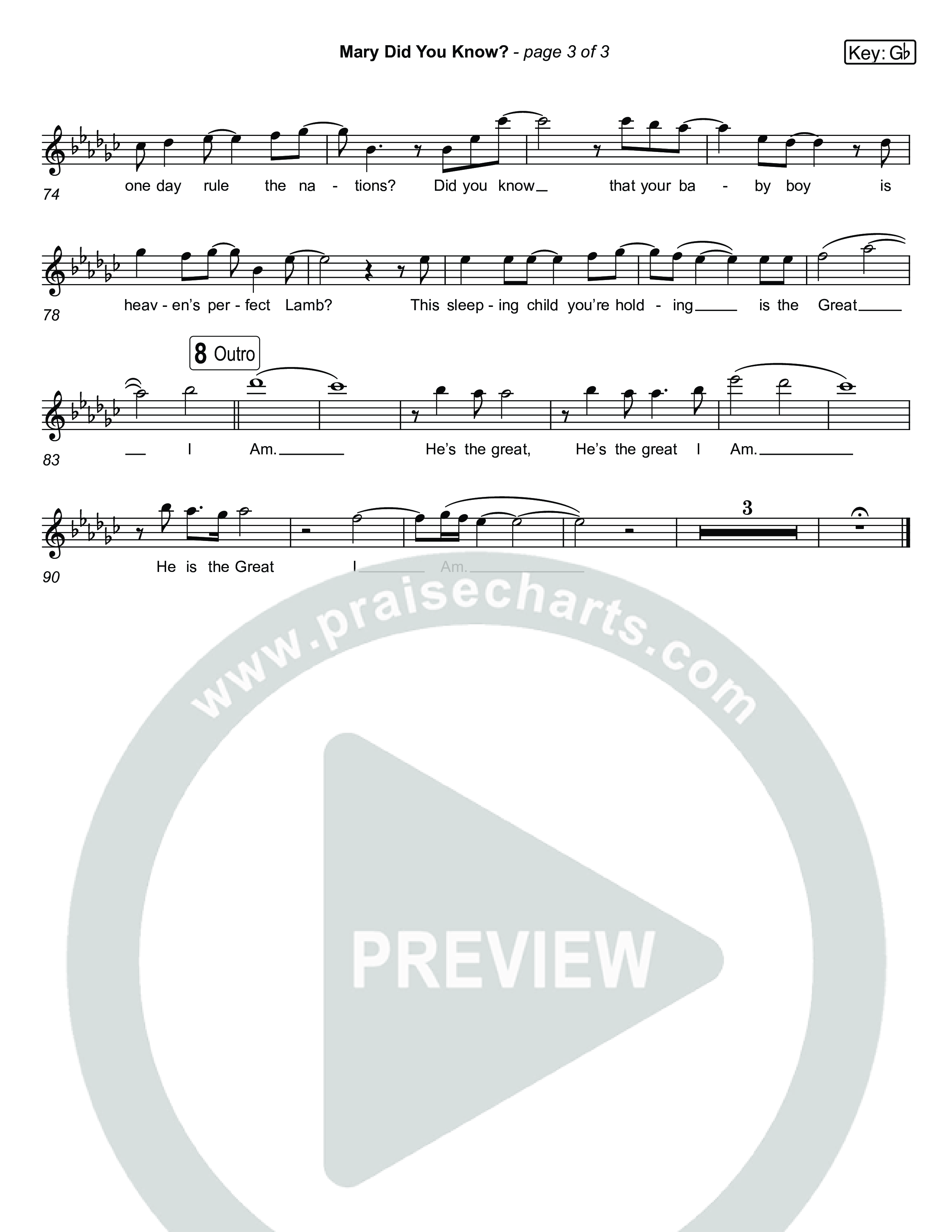 Mary Did You Know (Live) Choir Sheet (SATB) (Museum Of The Bible / Anthony Evans / Indiana Wesleyan University Choir / Arr. Roy Colton II)