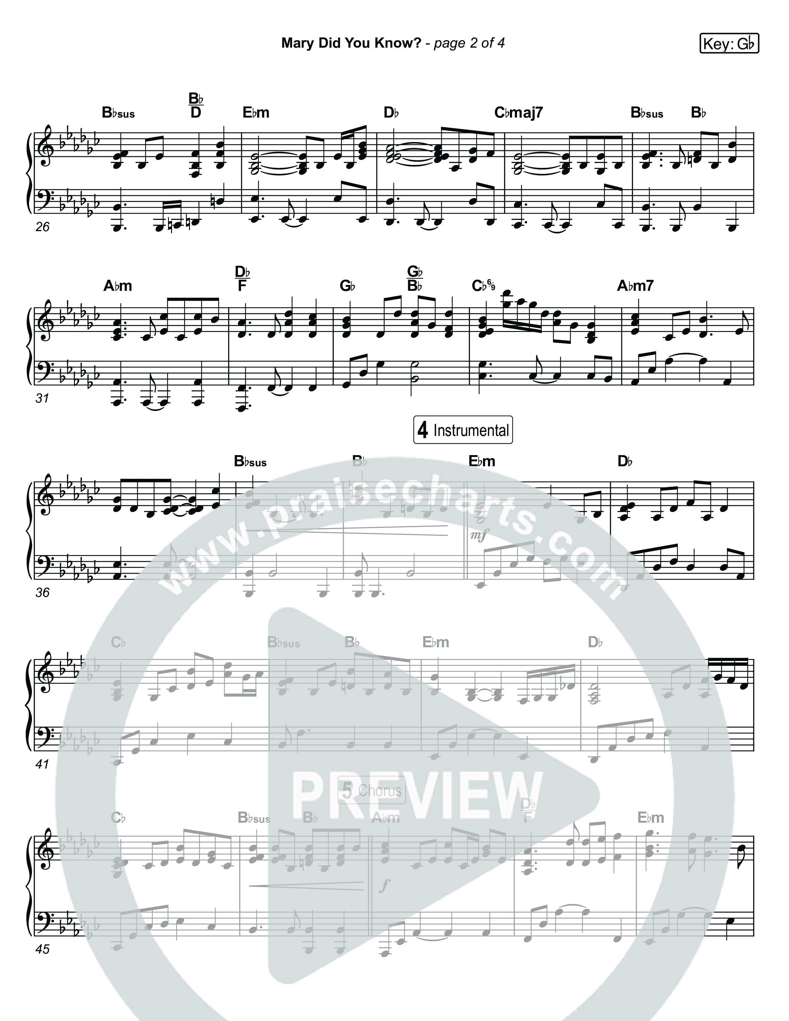 Mary Did You Know (Live) Piano Sheet (Museum Of The Bible / Anthony Evans / Indiana Wesleyan University Choir / Arr. Roy Colton II)