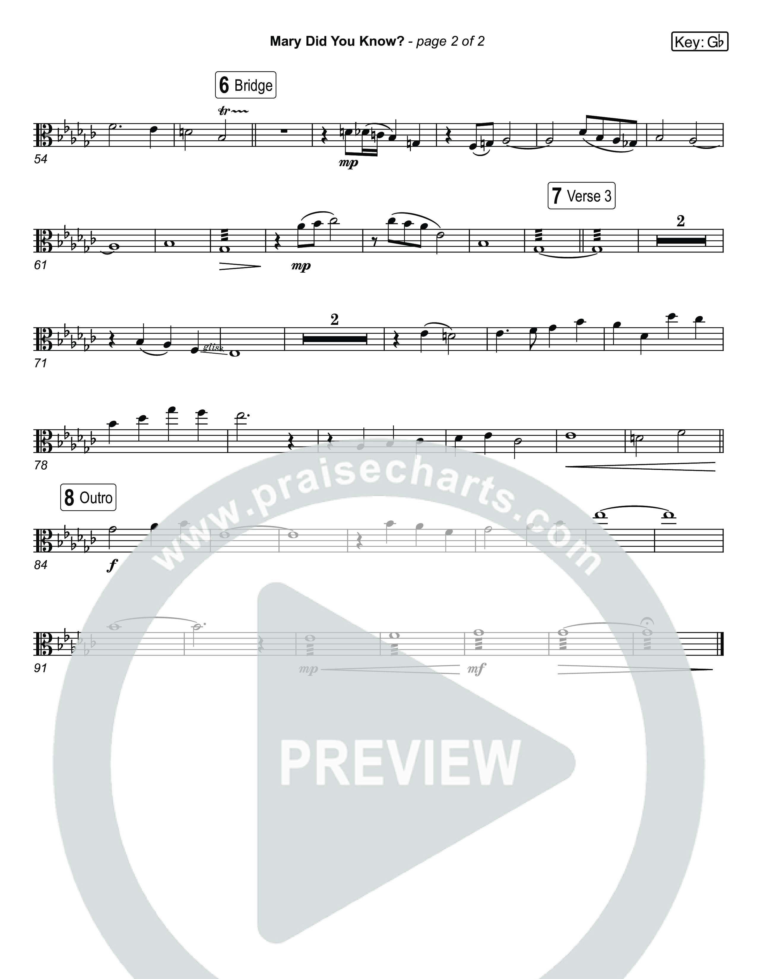 Mary Did You Know (Live) Viola (Museum Of The Bible / Anthony Evans / Indiana Wesleyan University Choir / Arr. Roy Colton II)