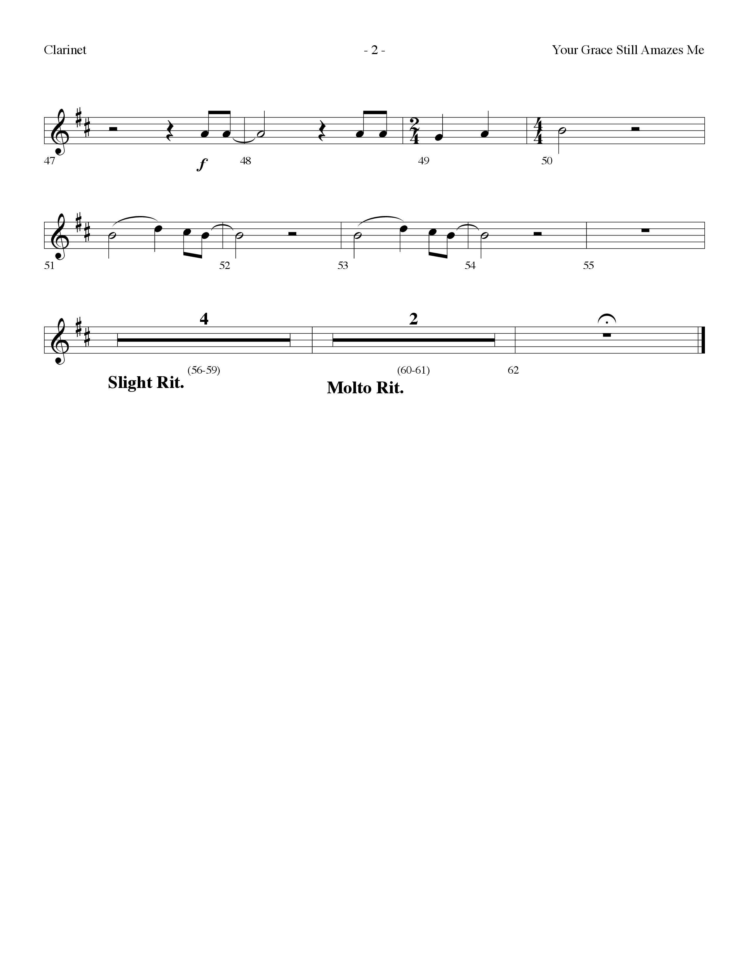 Your Grace Still Amazes Me (Choral Anthem SATB) Clarinet (Lifeway Choral / Arr. Dennis Allen)