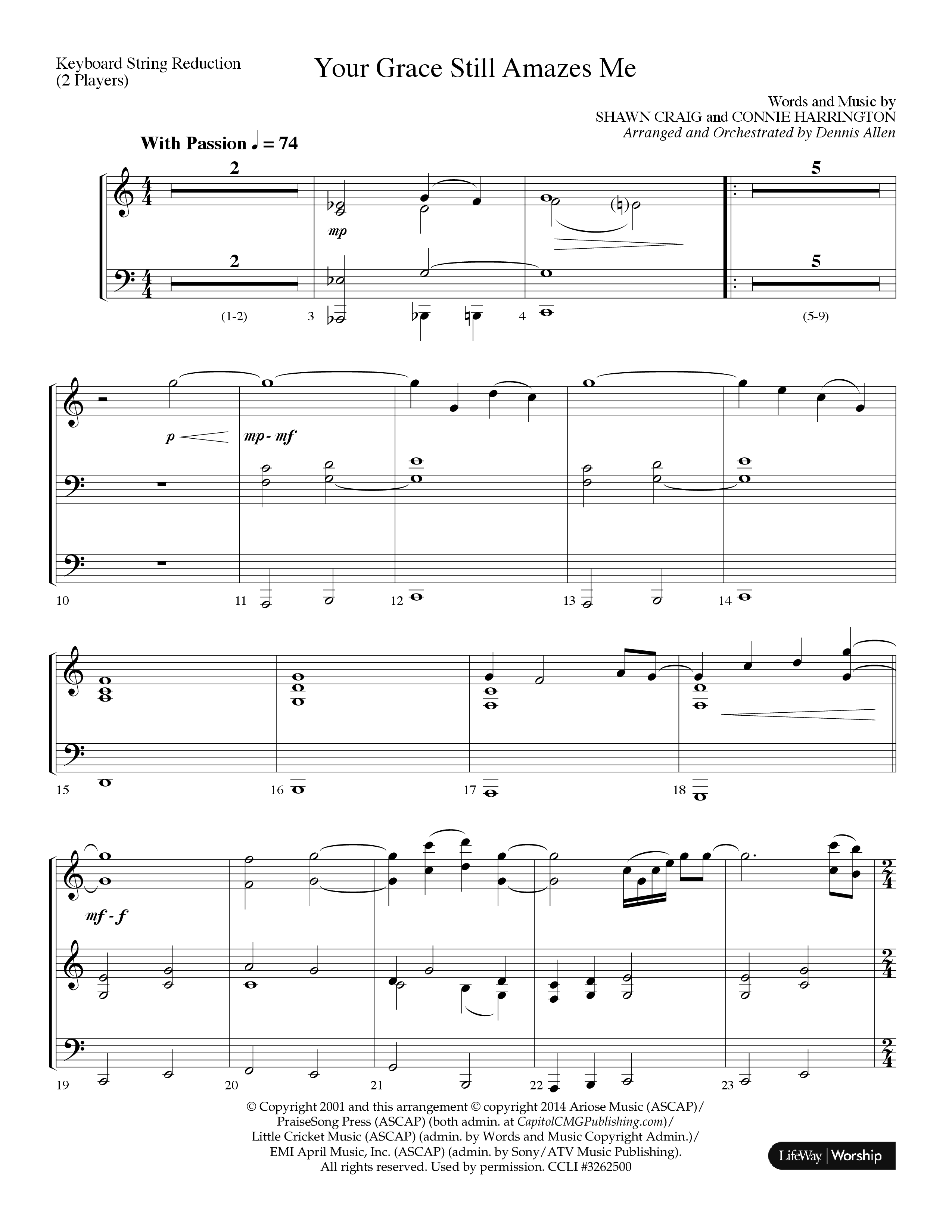 Your Grace Still Amazes Me (Choral Anthem SATB) String Reduction (Lifeway Choral / Arr. Dennis Allen)
