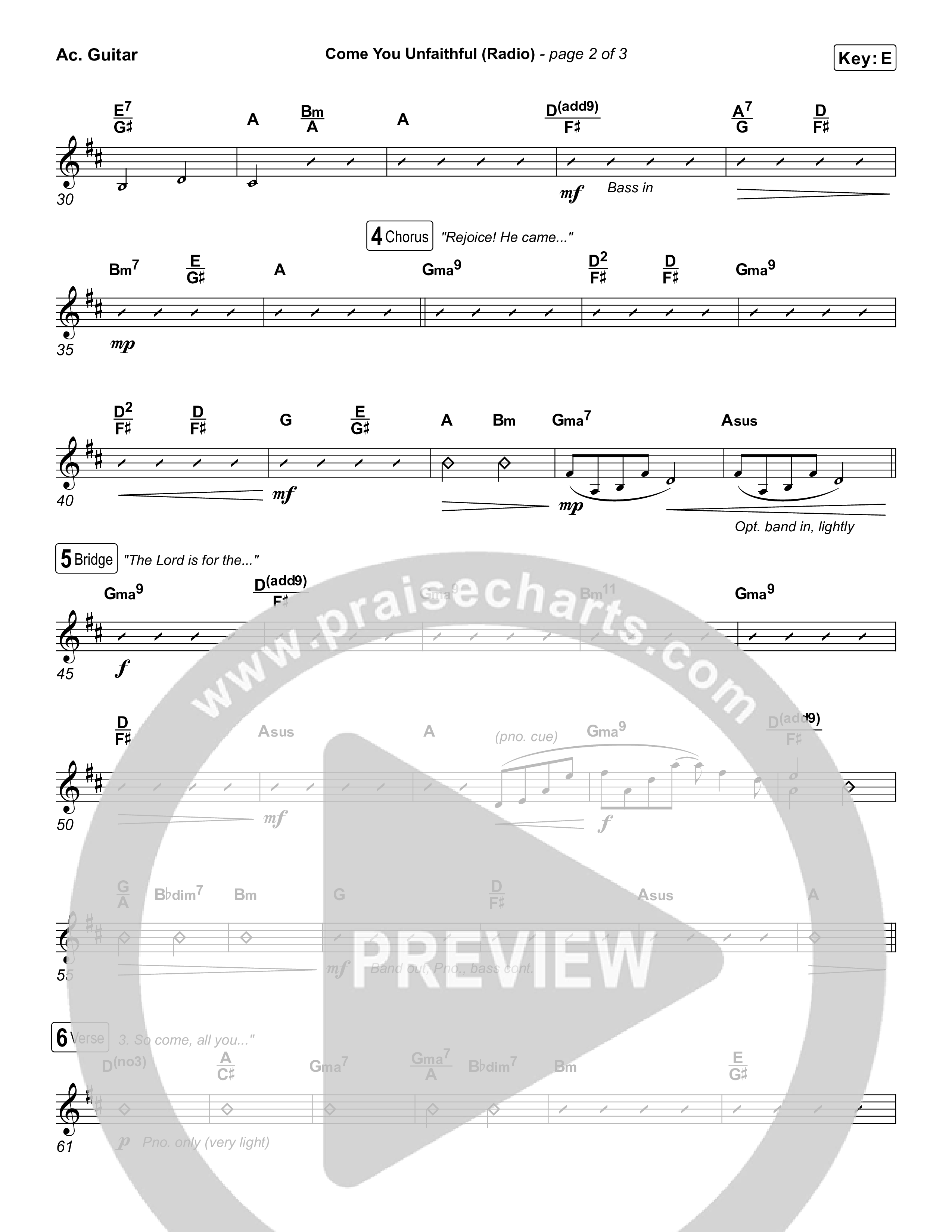 Come You Unfaithful (Radio) Acoustic Guitar (Michael Boggs)