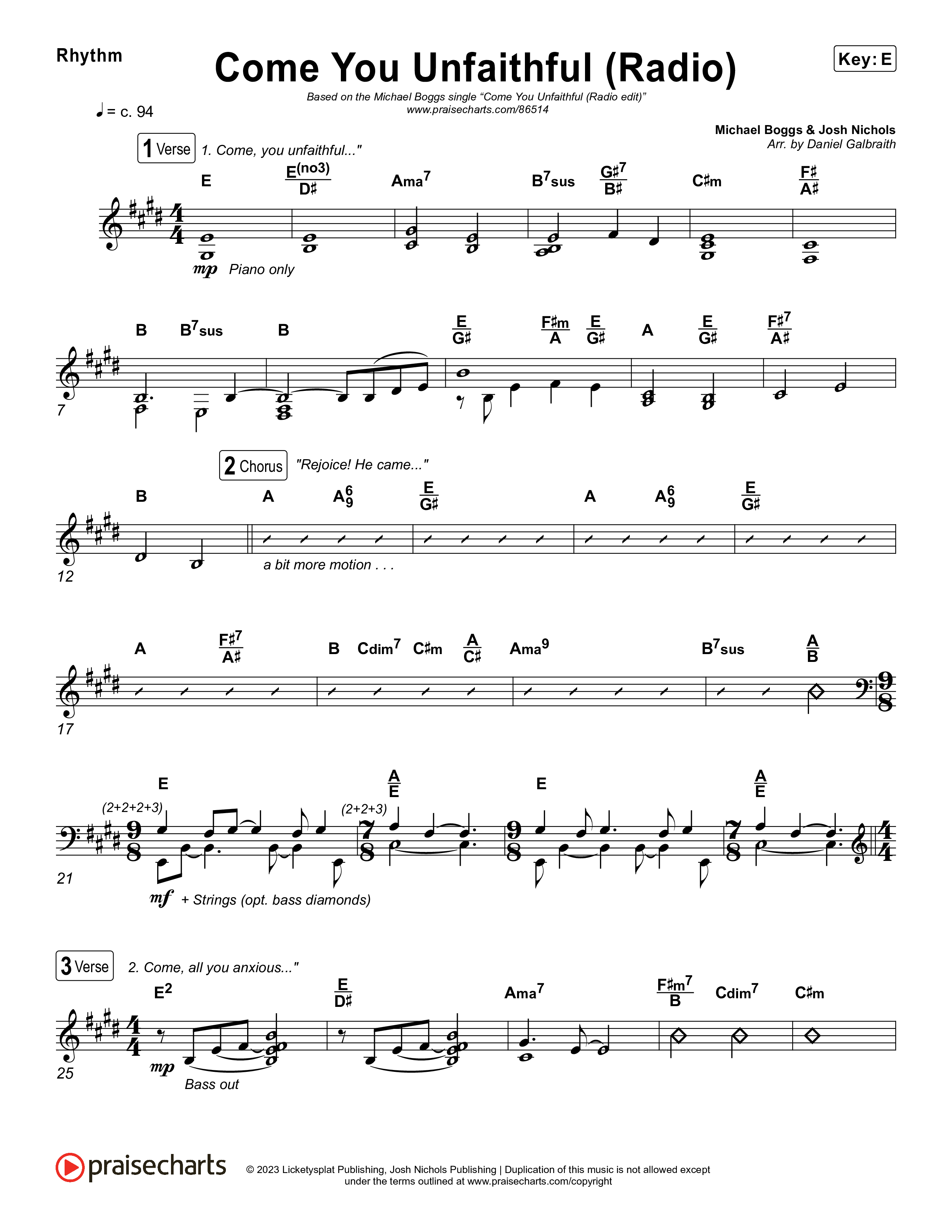 Come You Unfaithful (Radio) Rhythm Pack (Michael Boggs)