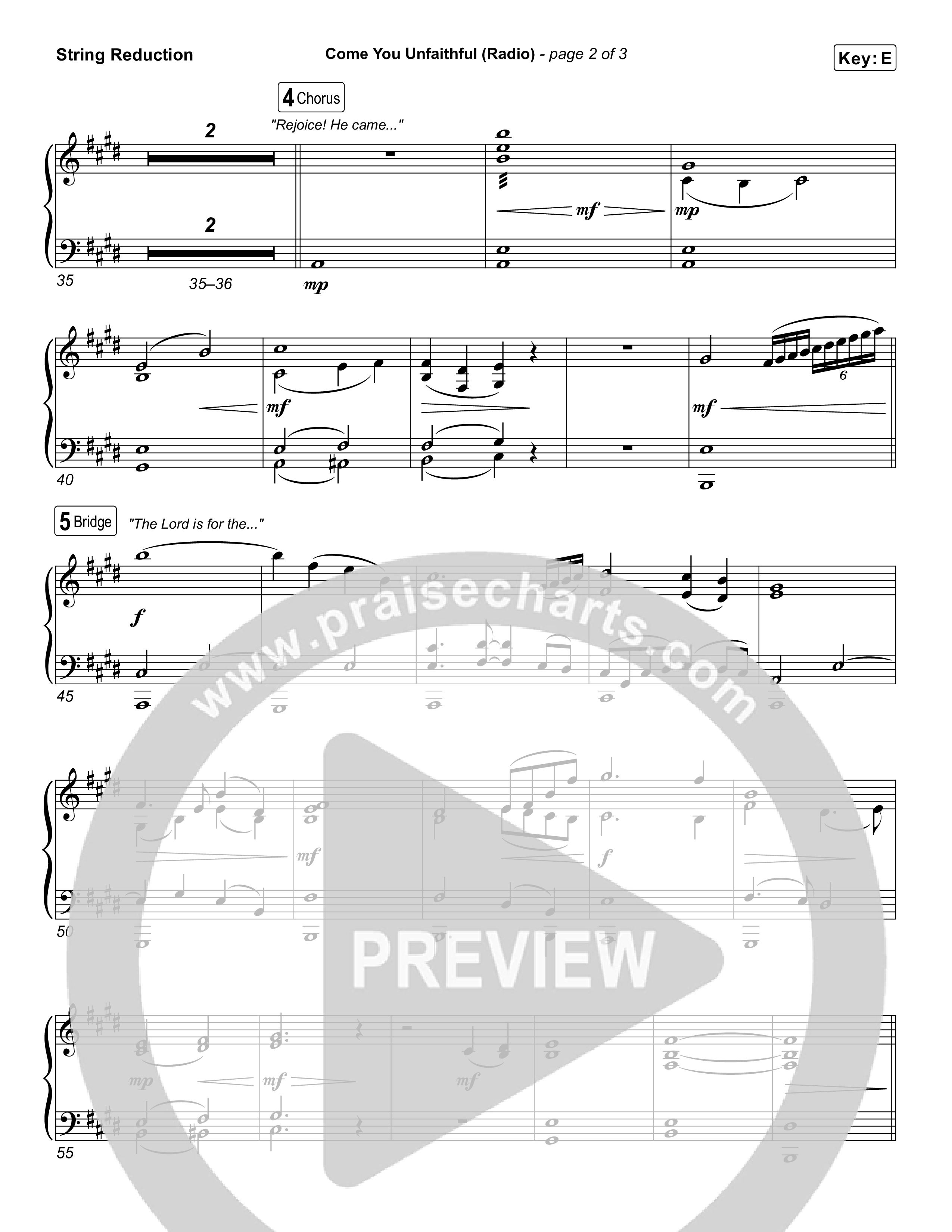 Come You Unfaithful (Radio) String Reduction (Michael Boggs)