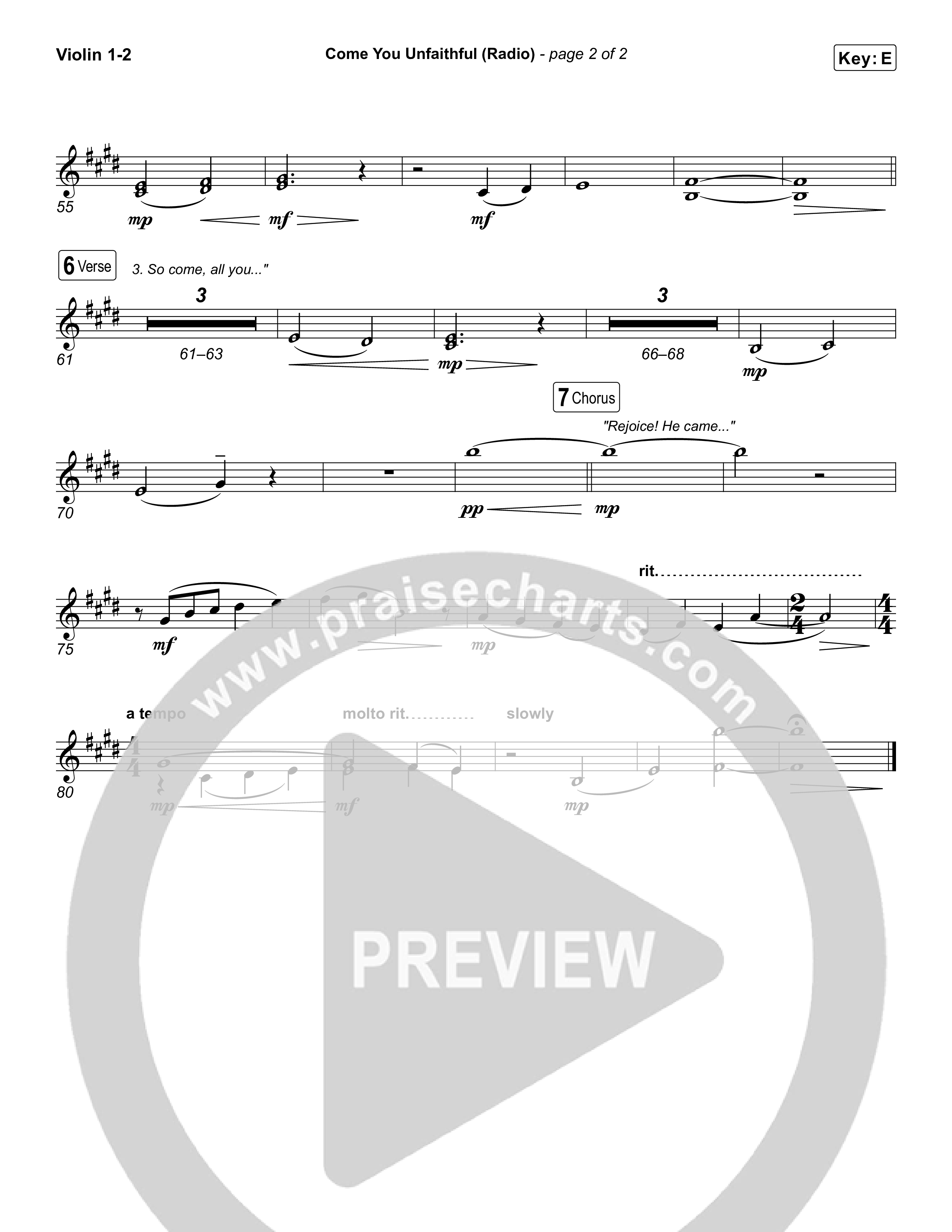 Come You Unfaithful (Radio) String Pack (Michael Boggs)