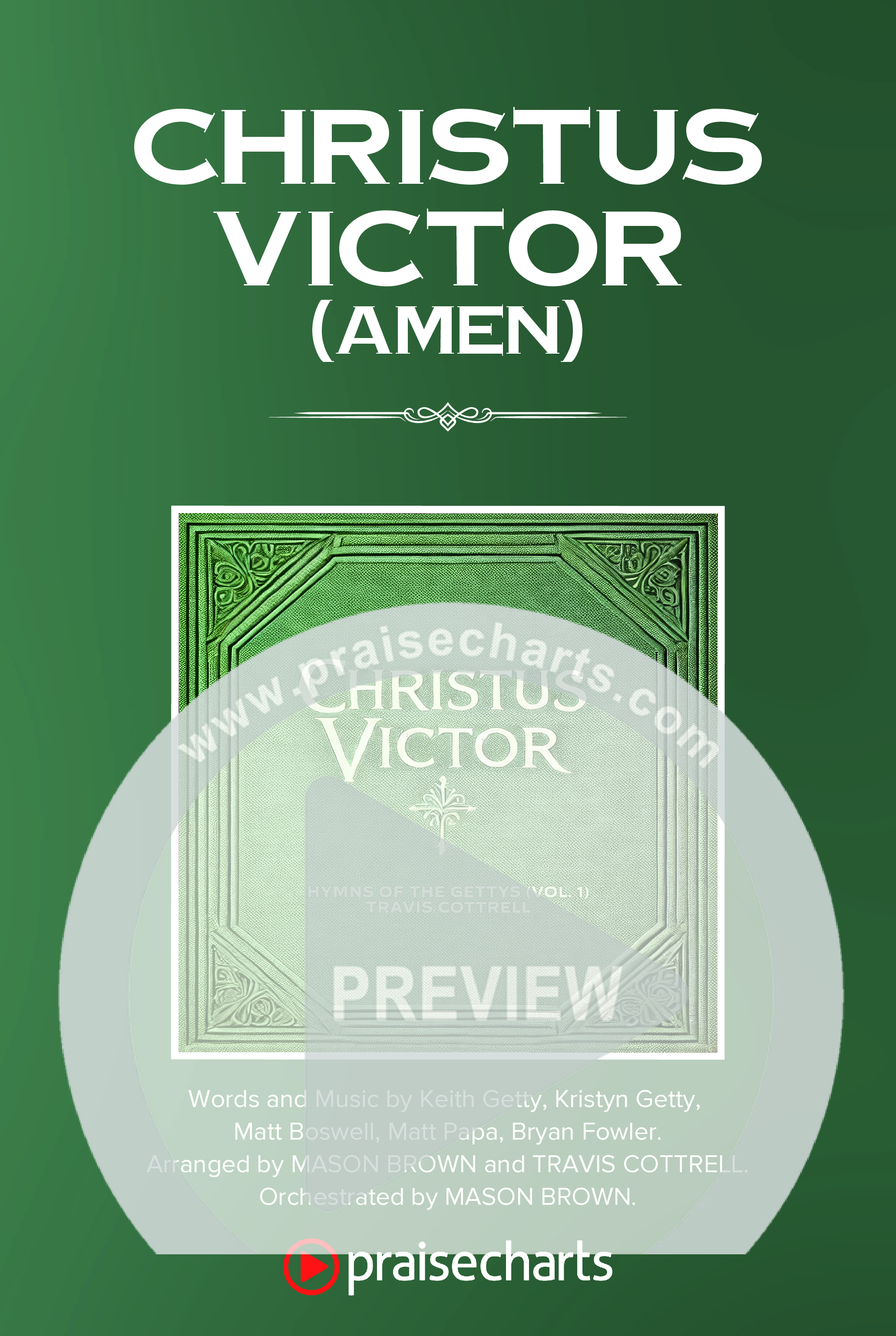 Christus Victor (Amen) (Choral/SATB) Octavo Cover Sheet (Brooke Voland / Travis Cottrell / Arr. Mason Brown)
