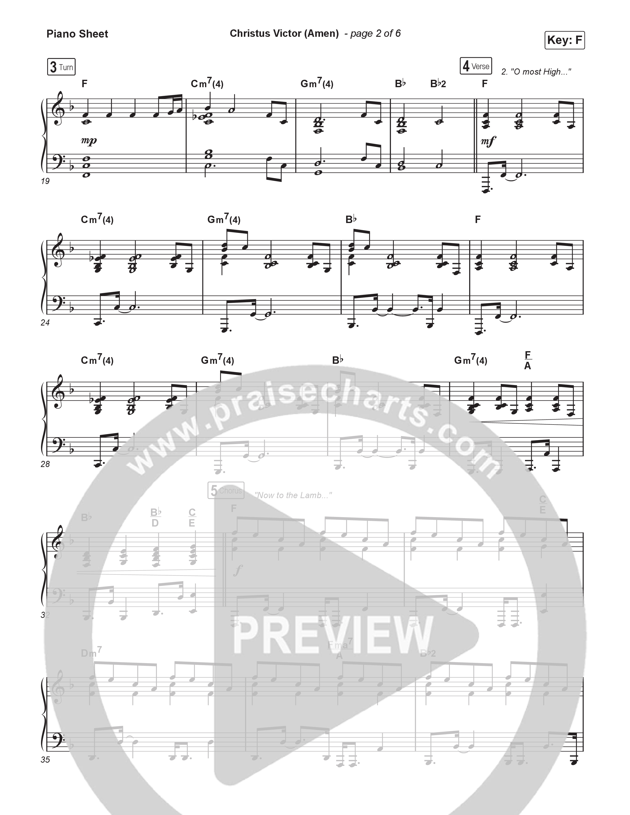 Christus Victor (Amen) (Choral/SATB) Piano Sheet (Brooke Voland / Travis Cottrell / Arr. Mason Brown)