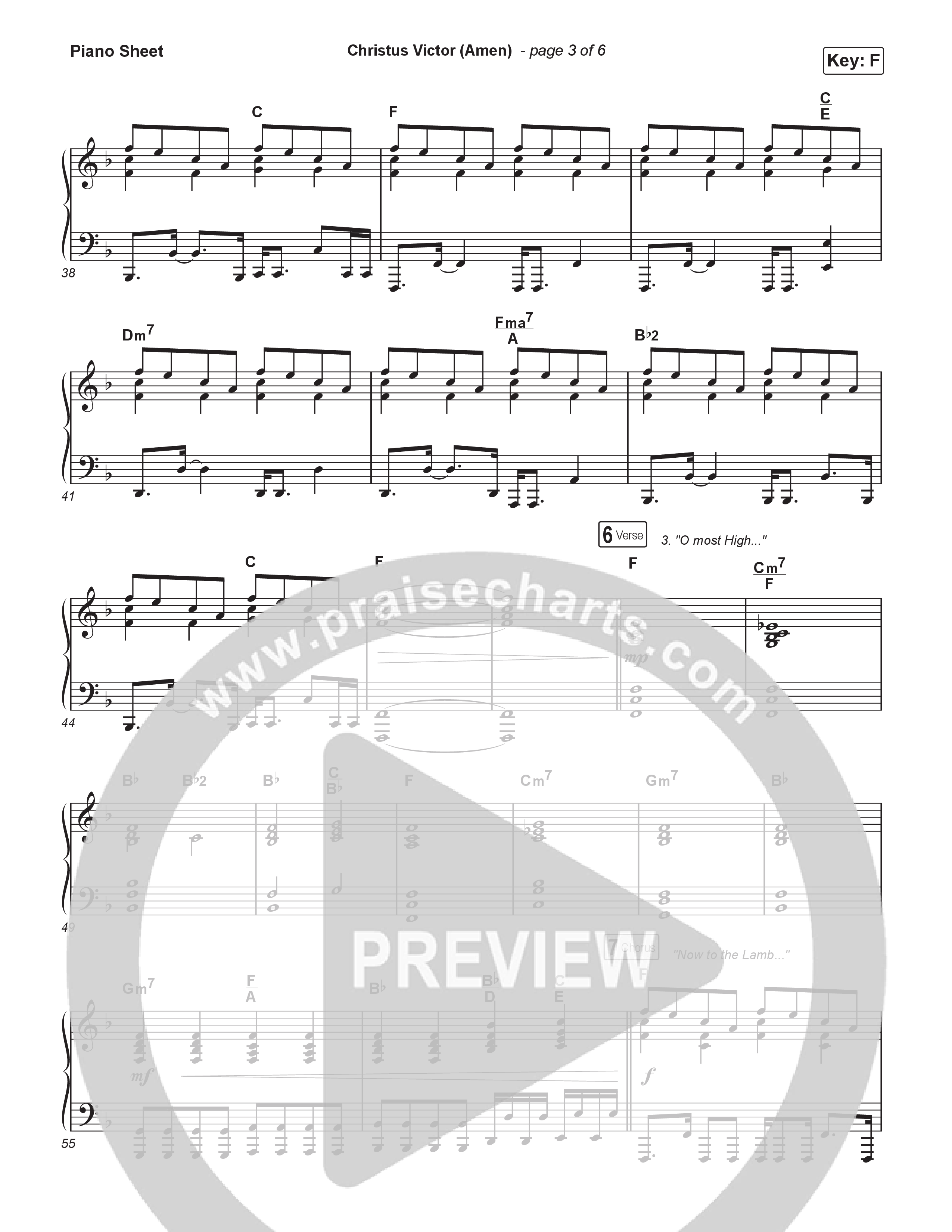 Christus Victor (Amen) (Choral/SATB) Piano Sheet (Brooke Voland / Travis Cottrell / Arr. Mason Brown)