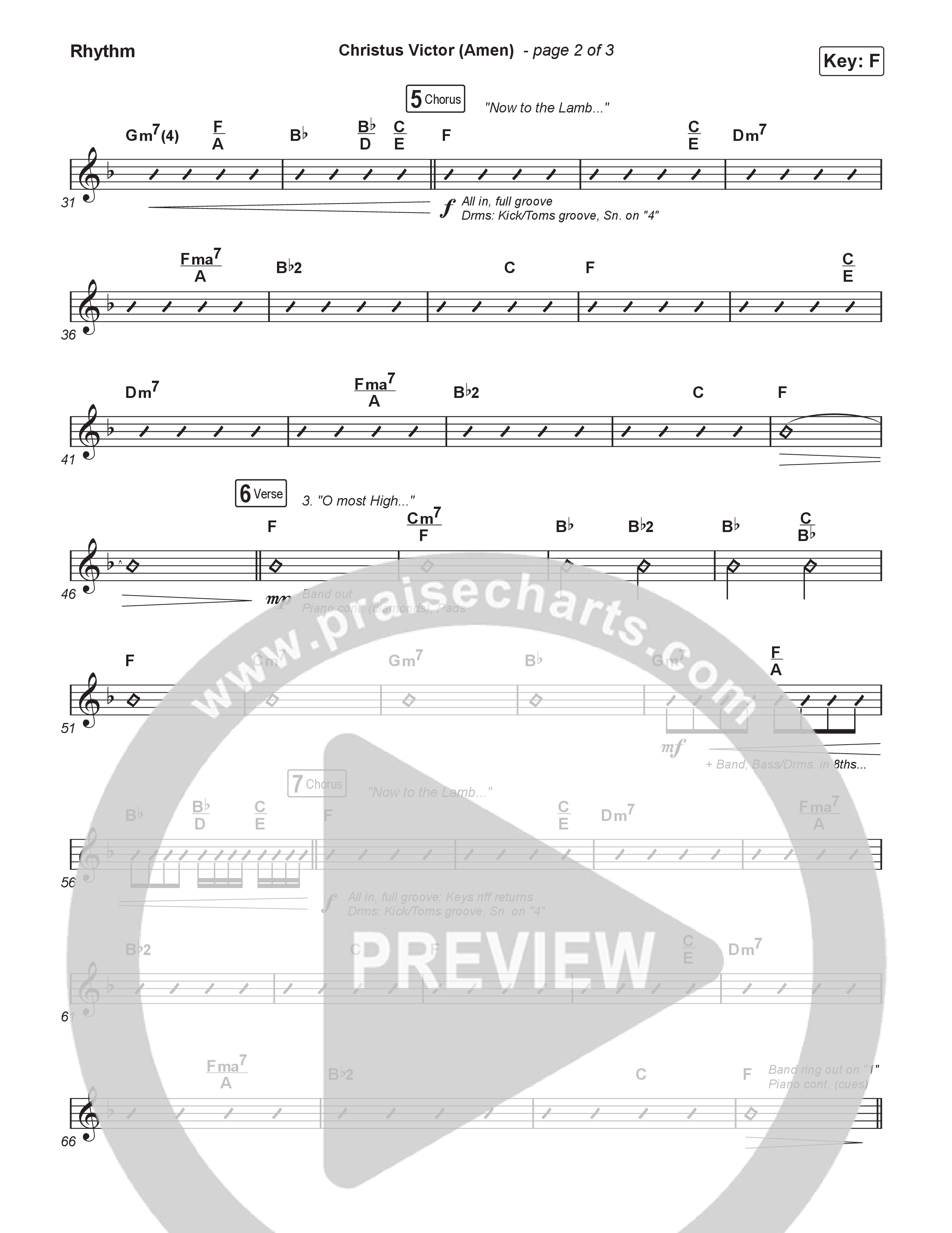 Christus Victor (Amen) (Choral/SATB) Rhythm Pack (Brooke Voland / Travis Cottrell / Arr. Mason Brown)