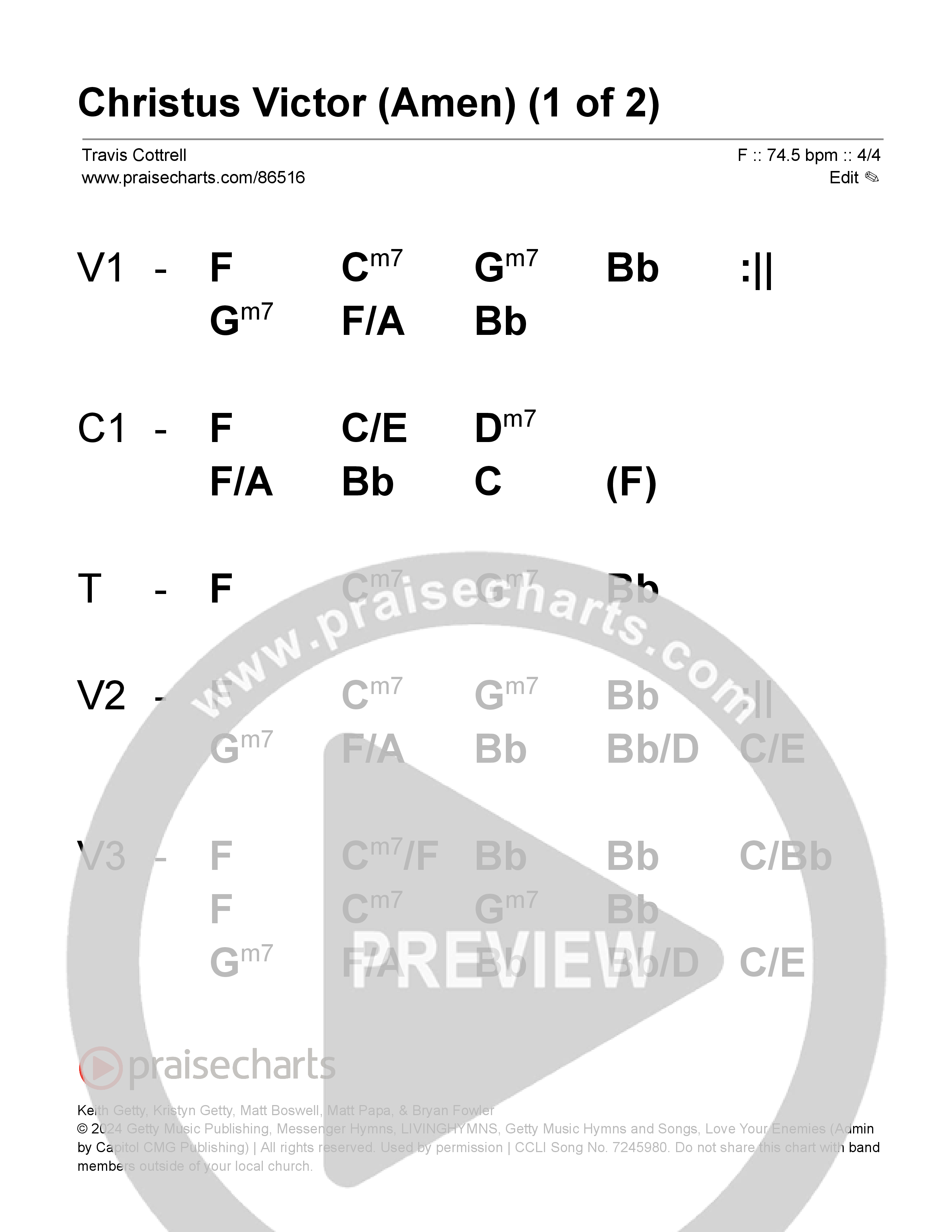 Christus Victor (Amen) (Choral/SATB) Stage Chart (Brooke Voland / Travis Cottrell / Arr. Mason Brown)