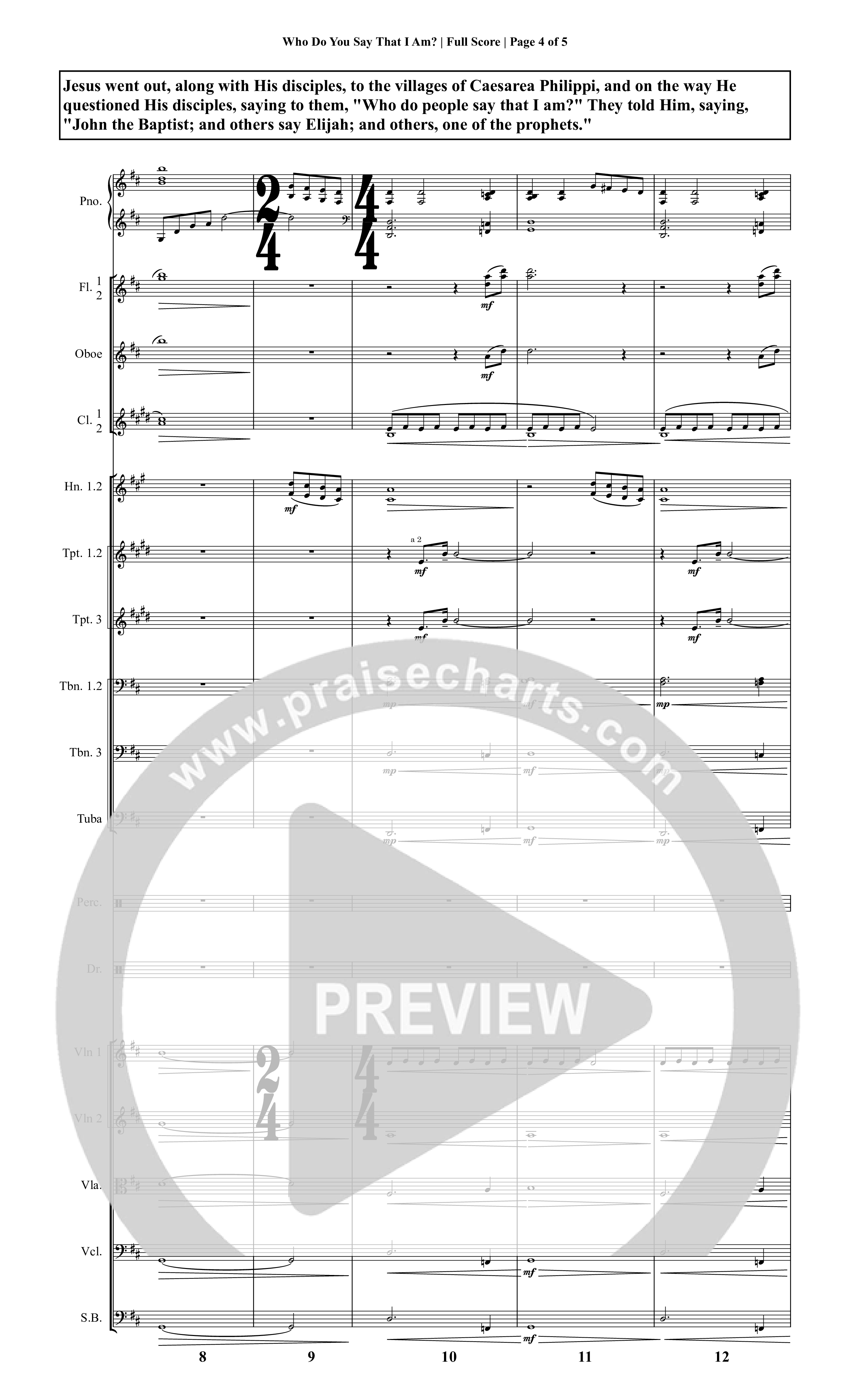 It Is Written (19 Song Choral Collection) Song 12 (Orchestration) (Christopher R. Brown)