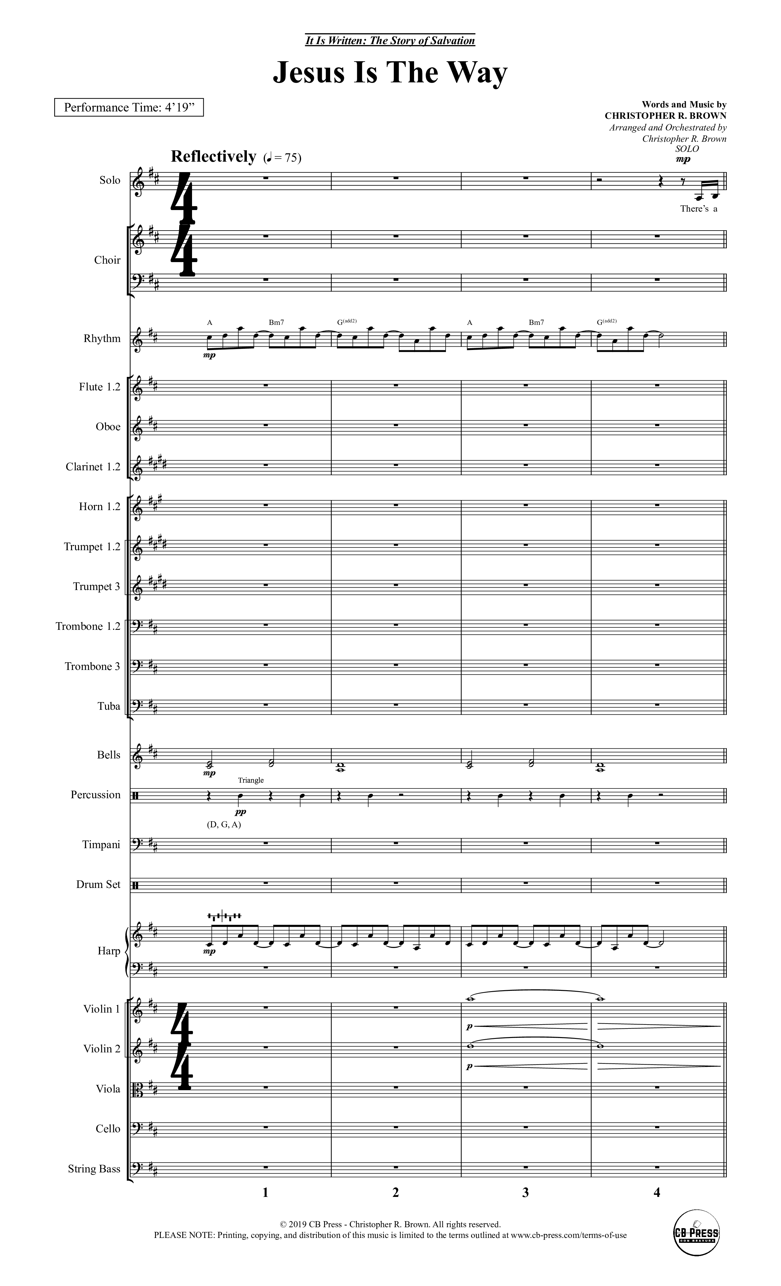 It Is Written (19 Song Choral Collection) Song 13 (Orchestration) (Christopher R. Brown)