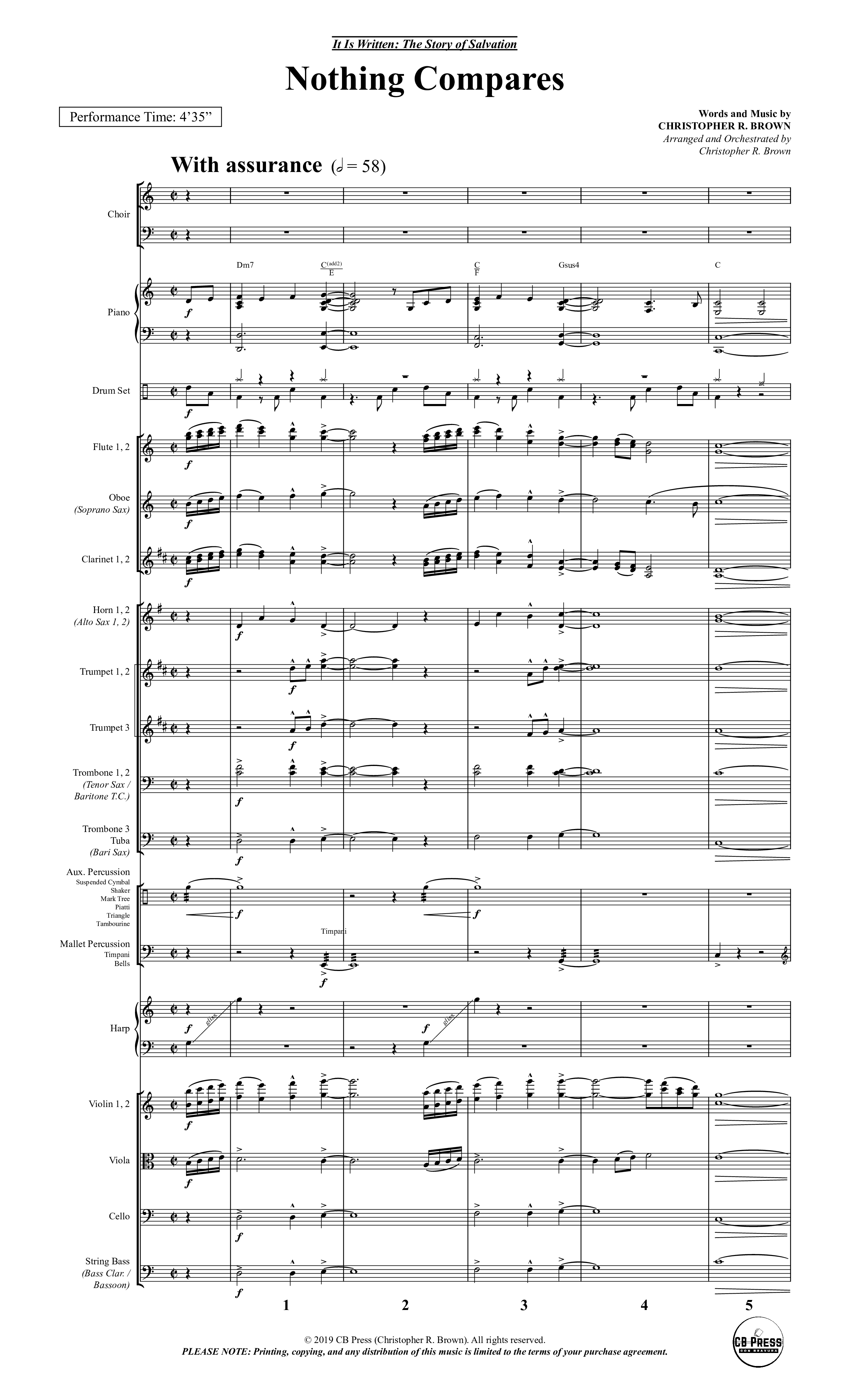 It Is Written (19 Song Choral Collection) Song 16 (Orchestration) (Christopher R. Brown)