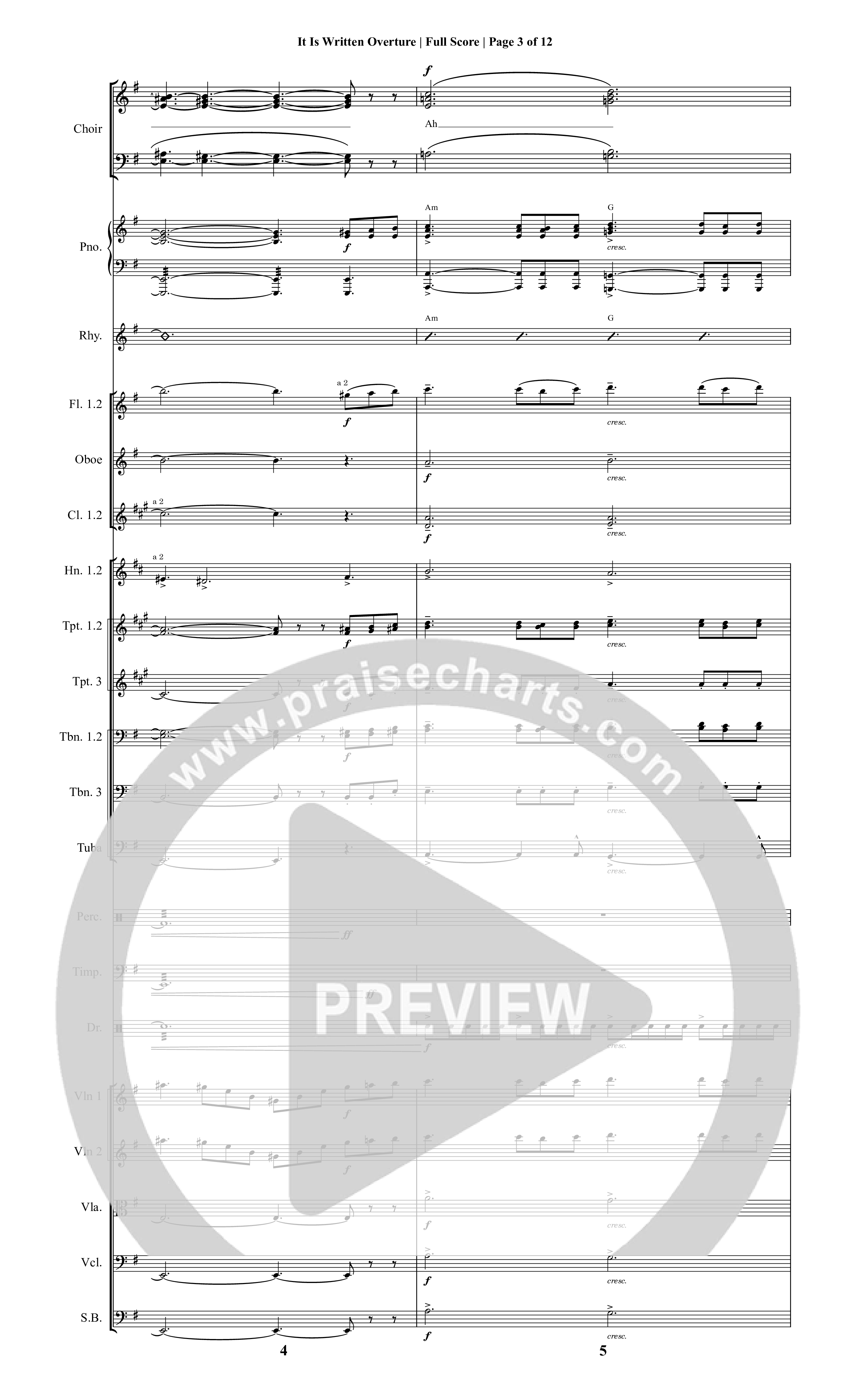 It Is Written (19 Song Choral Collection) Orchestrations (Christopher R. Brown)