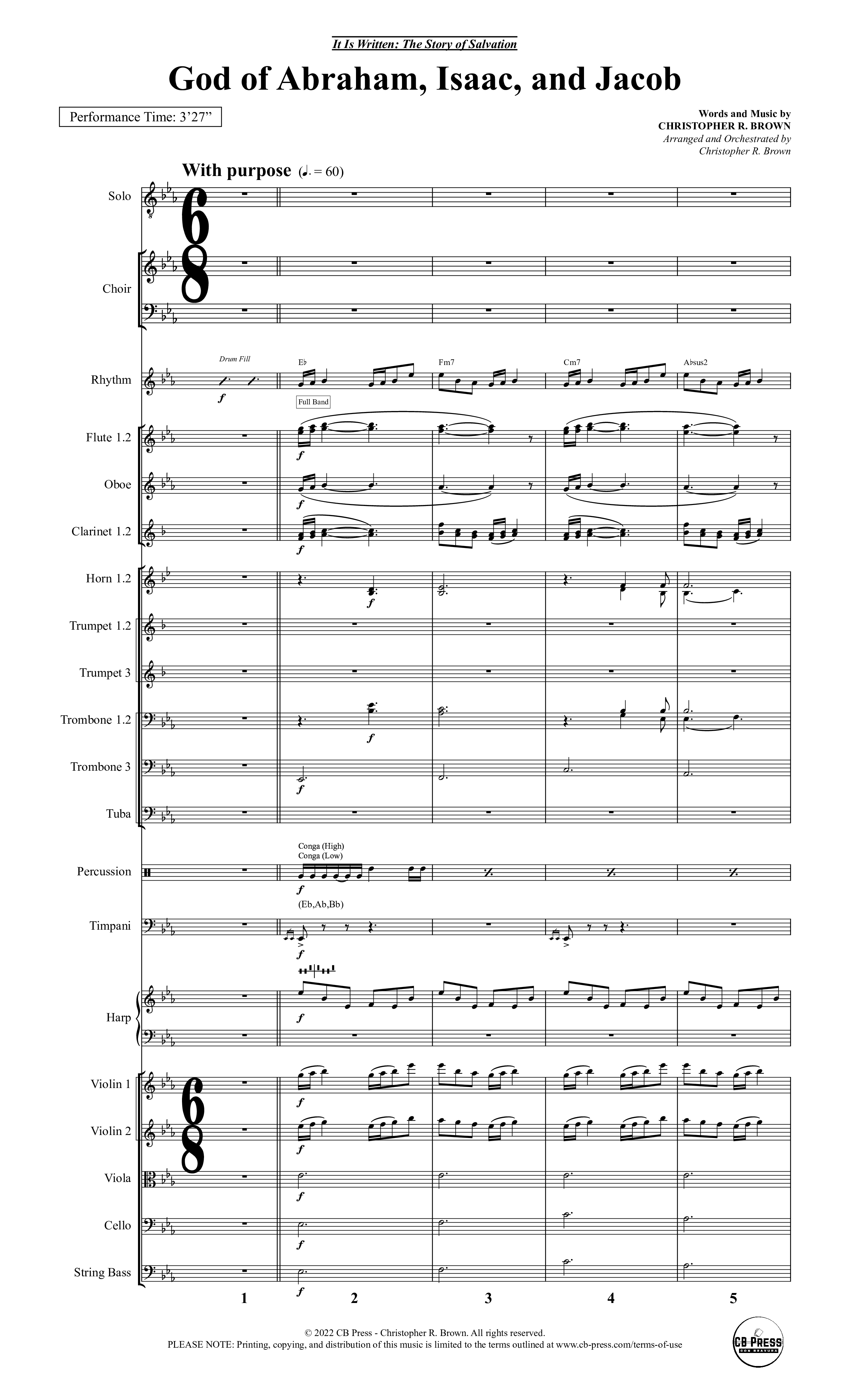 It Is Written (19 Song Choral Collection) Song 4 (Orchestration) (Christopher R. Brown)