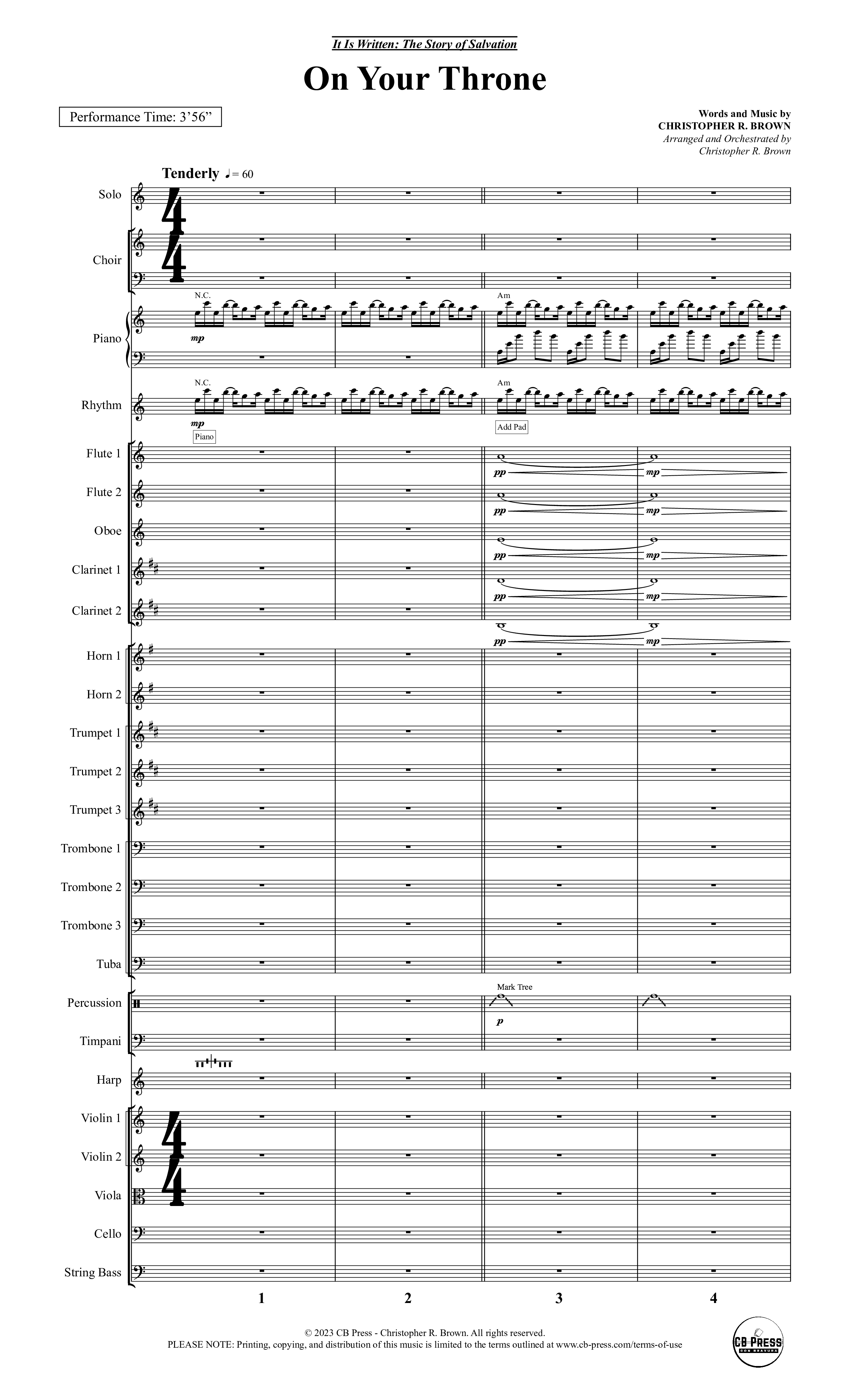 It Is Written (19 Song Choral Collection) Song 8 (Orchestration) (Christopher R. Brown)