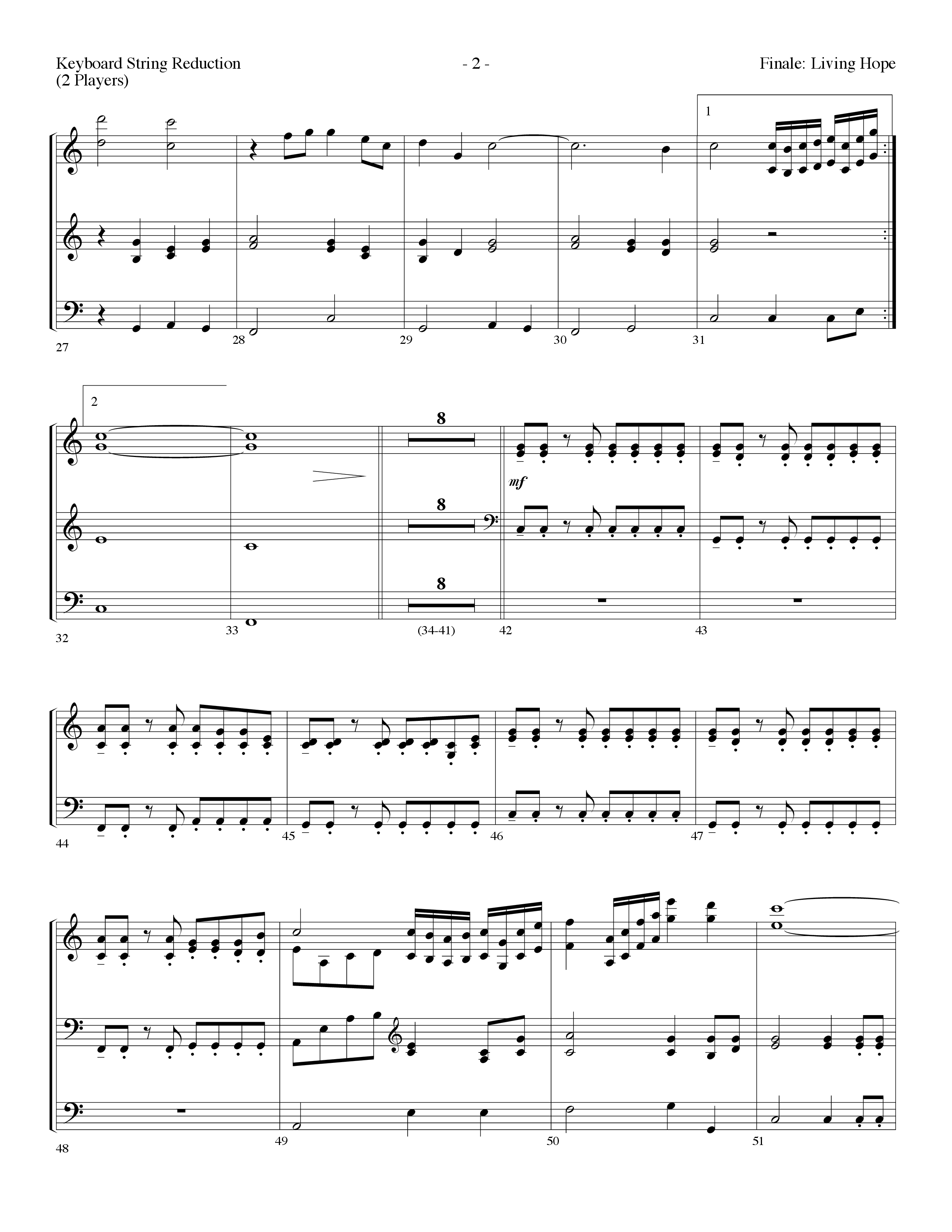 Finale: Living Hope String Reduction (Lifeway Choral / Arr. Dennis Allen)