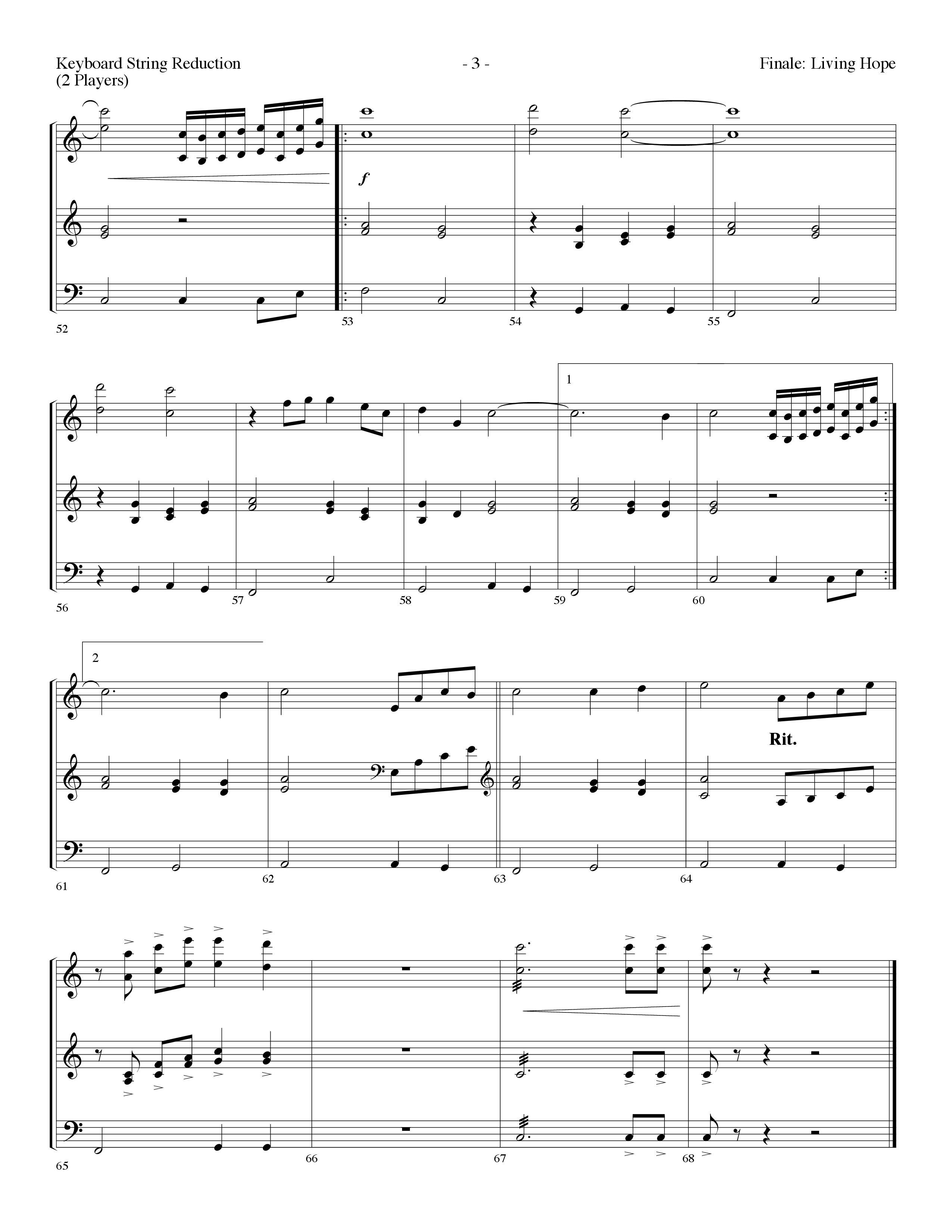 Finale: Living Hope String Reduction (Lifeway Choral / Arr. Dennis Allen)