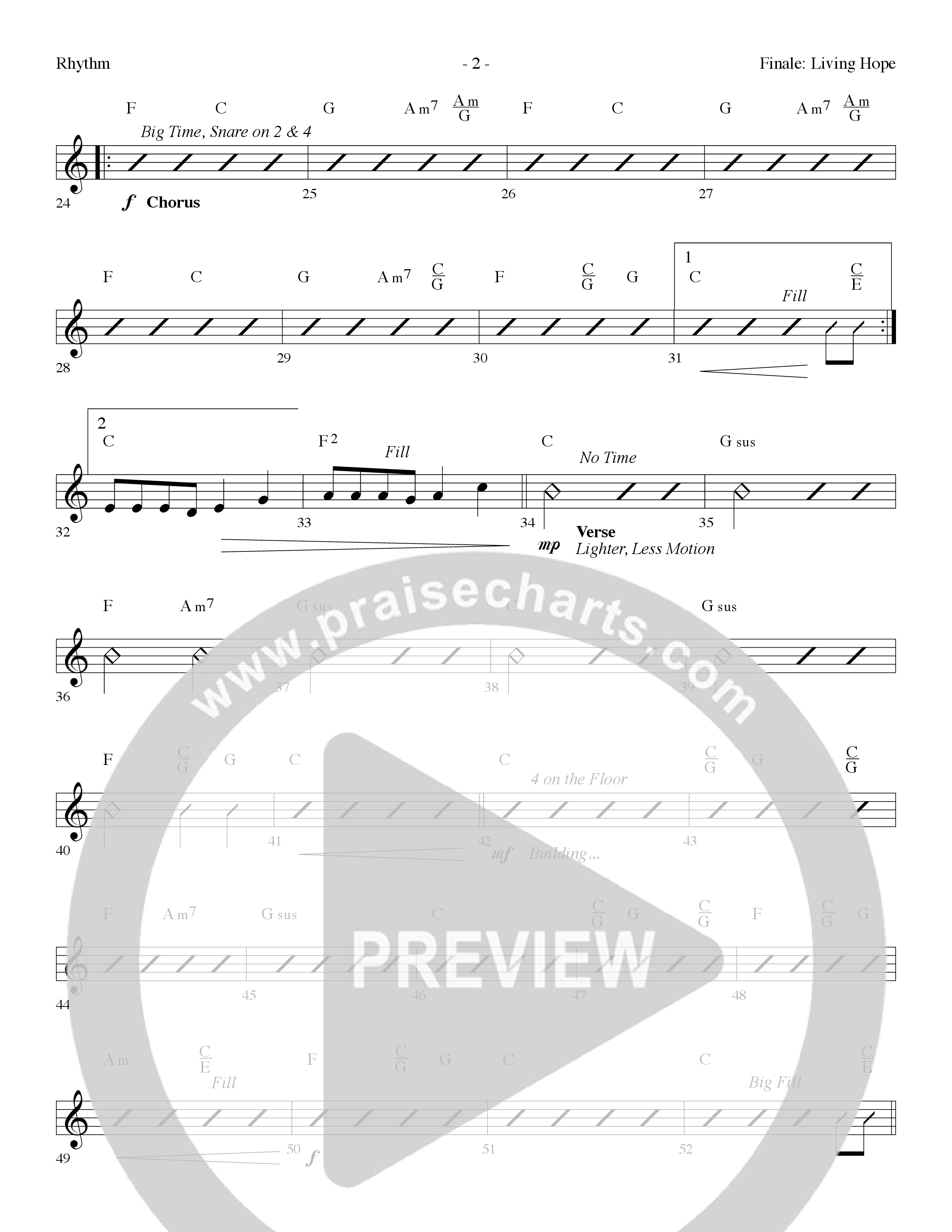 Finale: Living Hope Lead Melody & Rhythm (Lifeway Choral / Arr. Dennis Allen)