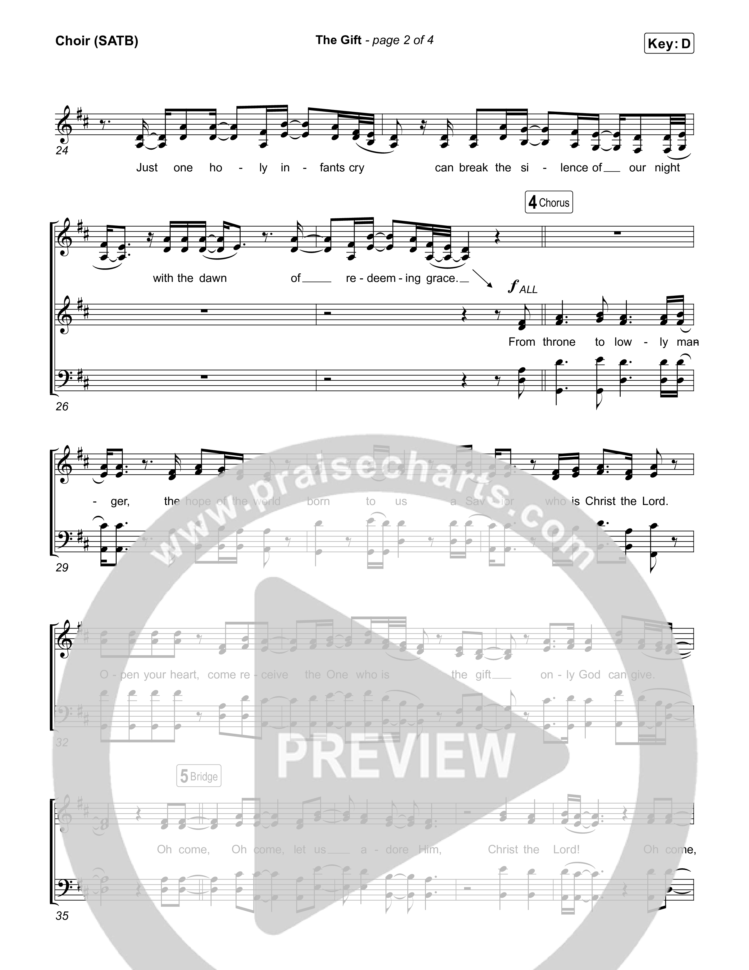 The Gift Choir Sheet (SATB) (Maverick City Music / Naomi Raine / Nick Day)