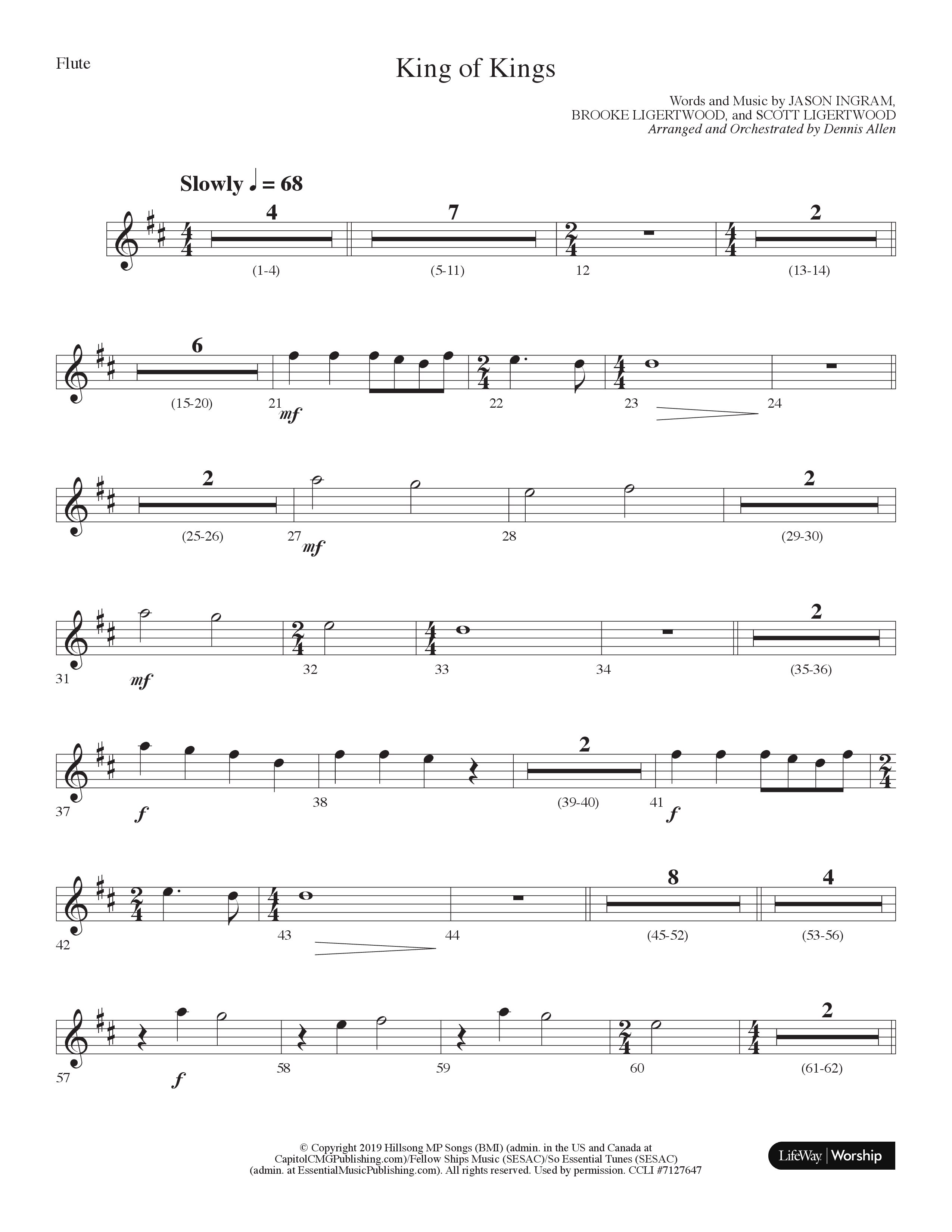 King Of Kings (Choral Anthem SATB) Flute (Lifeway Choral / Arr. Dennis Allen)