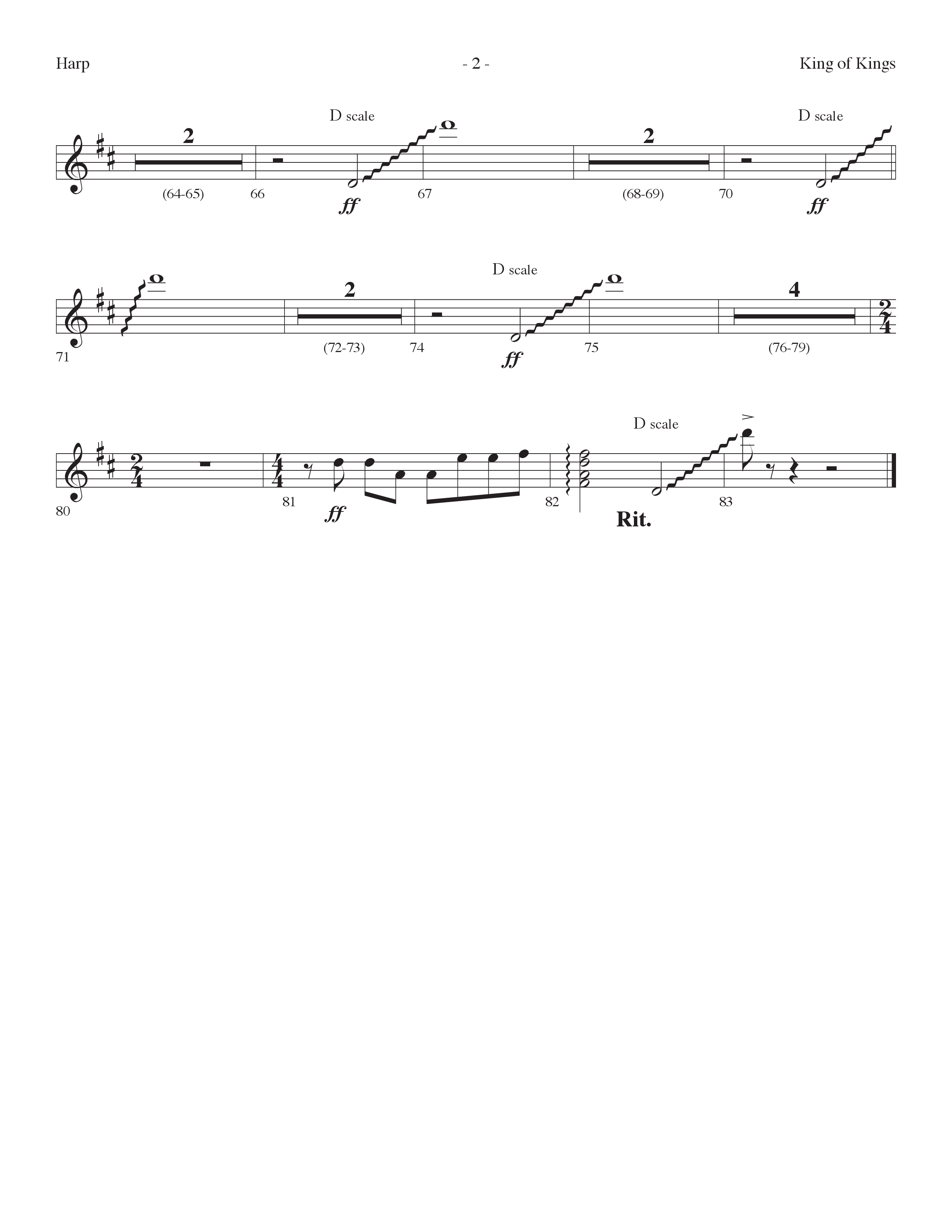 King Of Kings (Choral Anthem SATB) Harp (Lifeway Choral / Arr. Dennis Allen)