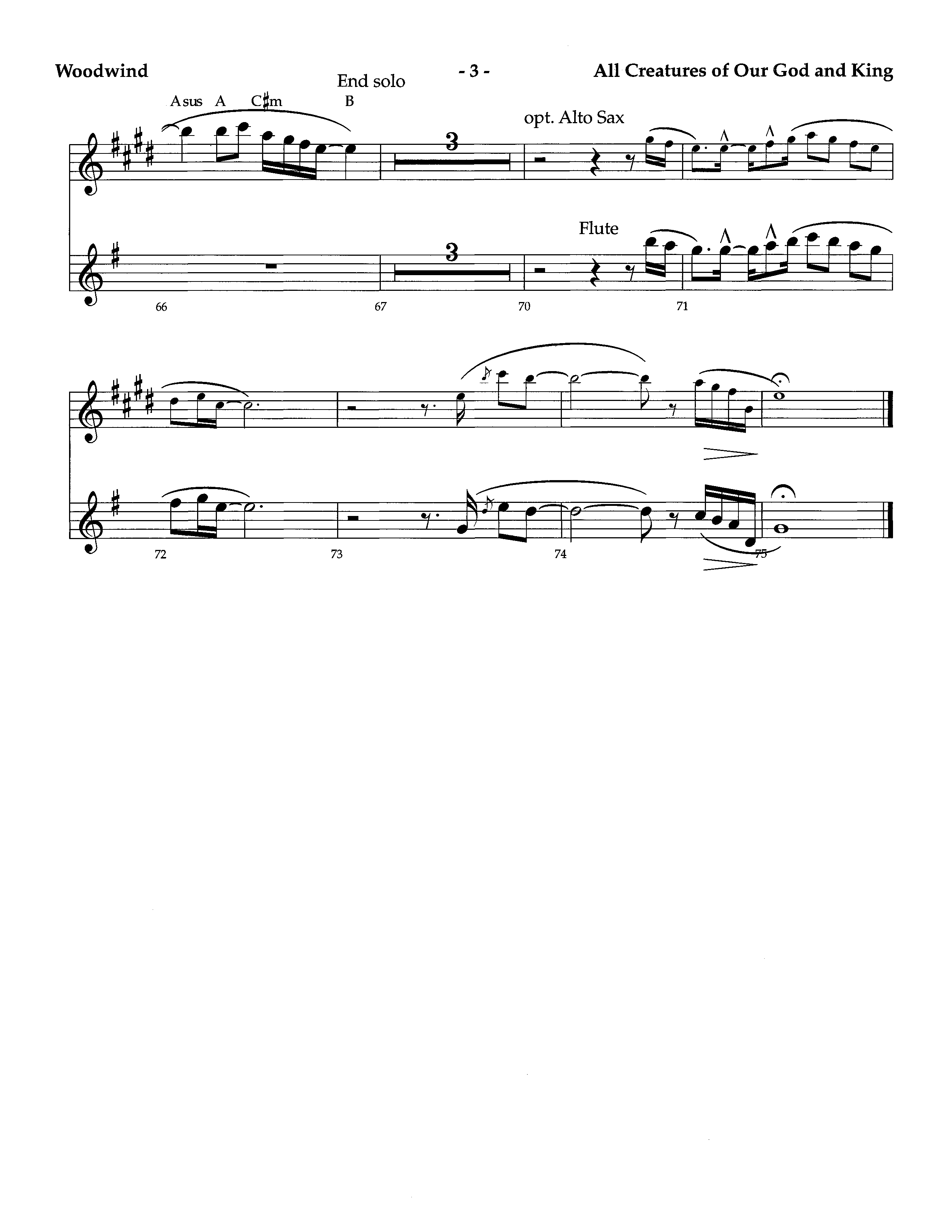 All Creatures Of Our God And King (Instrumental) Winds (Lifeway Worship / Arr. Richard Kingsmore)