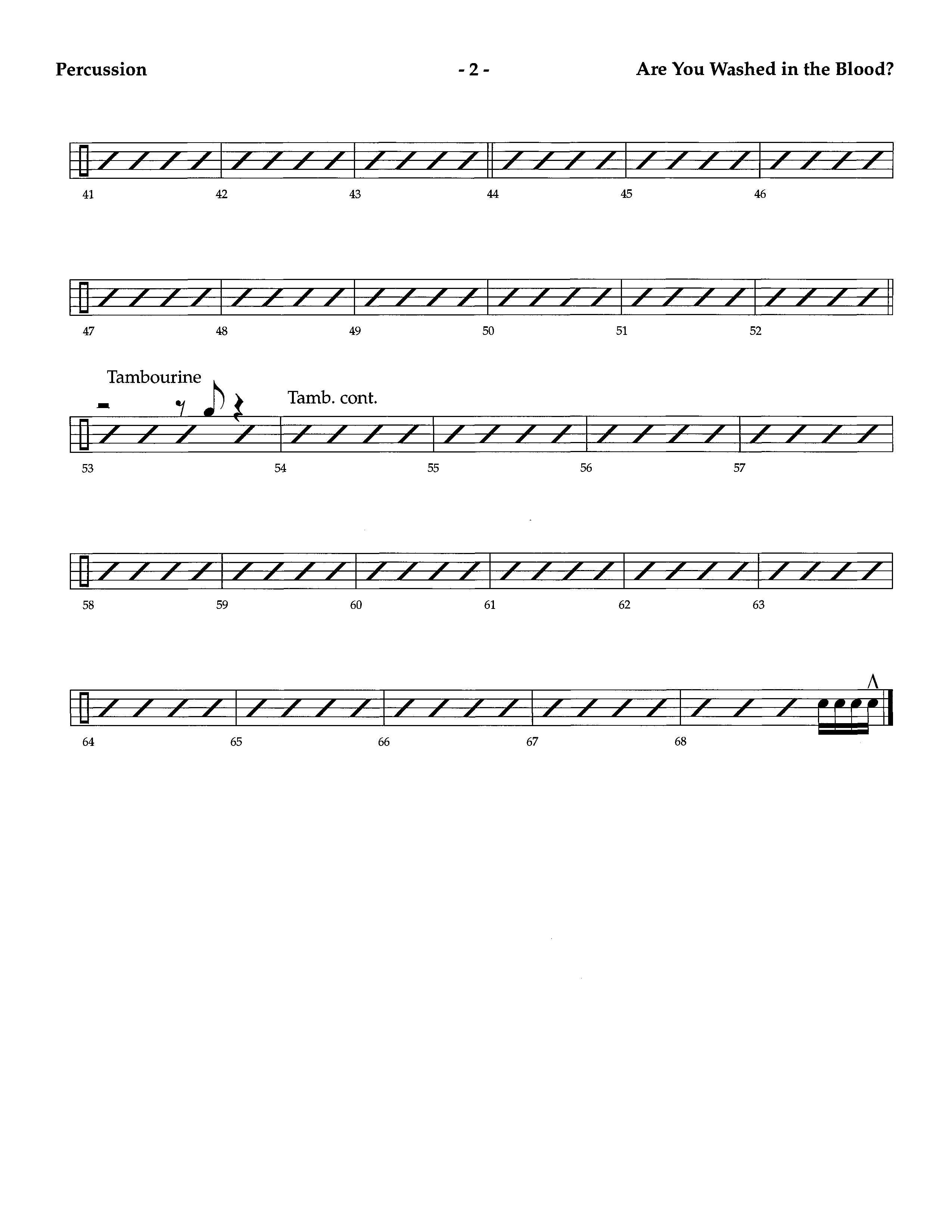 Are You Washed In The Blood (Instrumental) Percussion (Lifeway Worship / Arr. Richard Kingsmore)