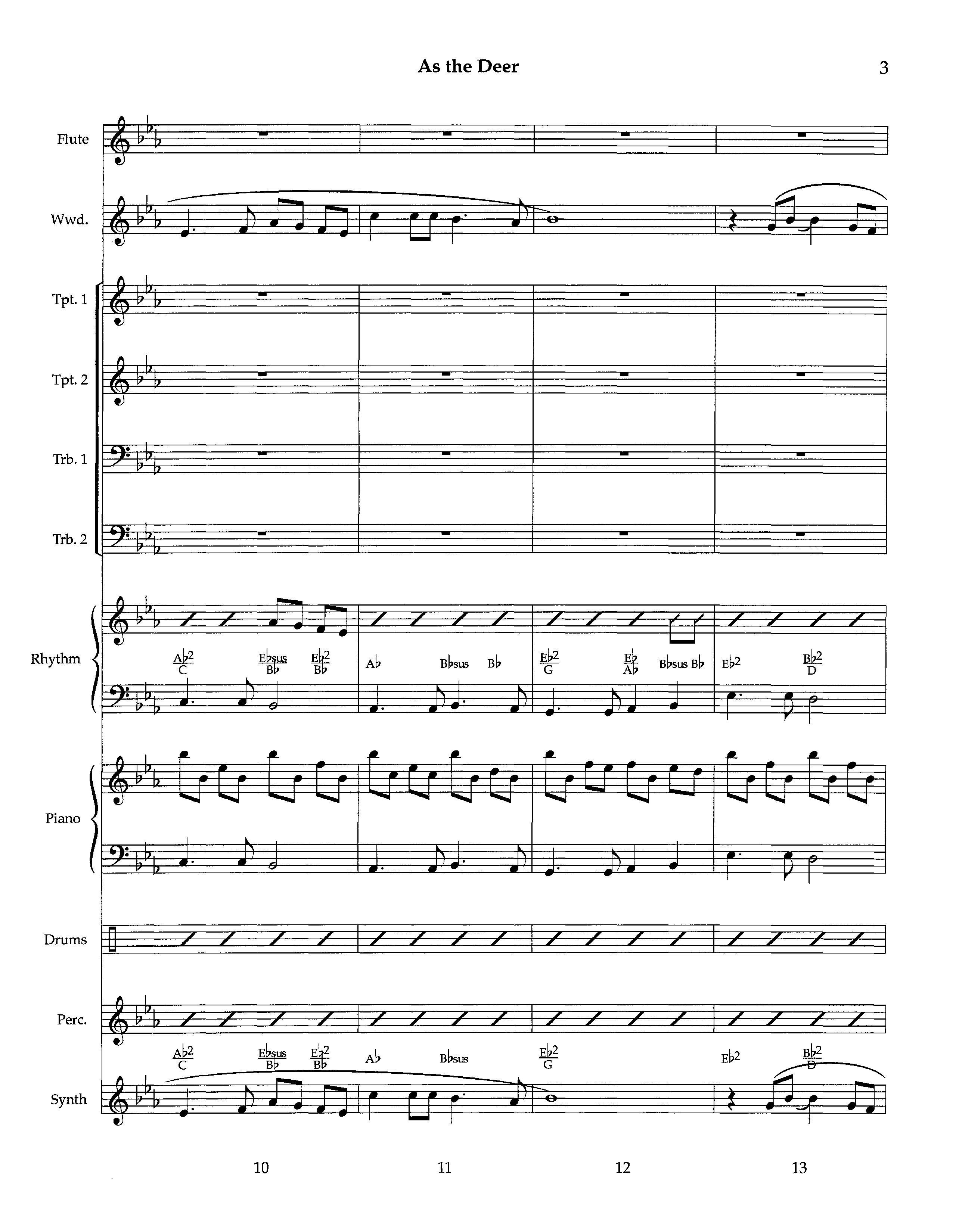 As The Deer (Instrumental) Orchestration (Lifeway Worship / Arr. Richard Kingsmore)