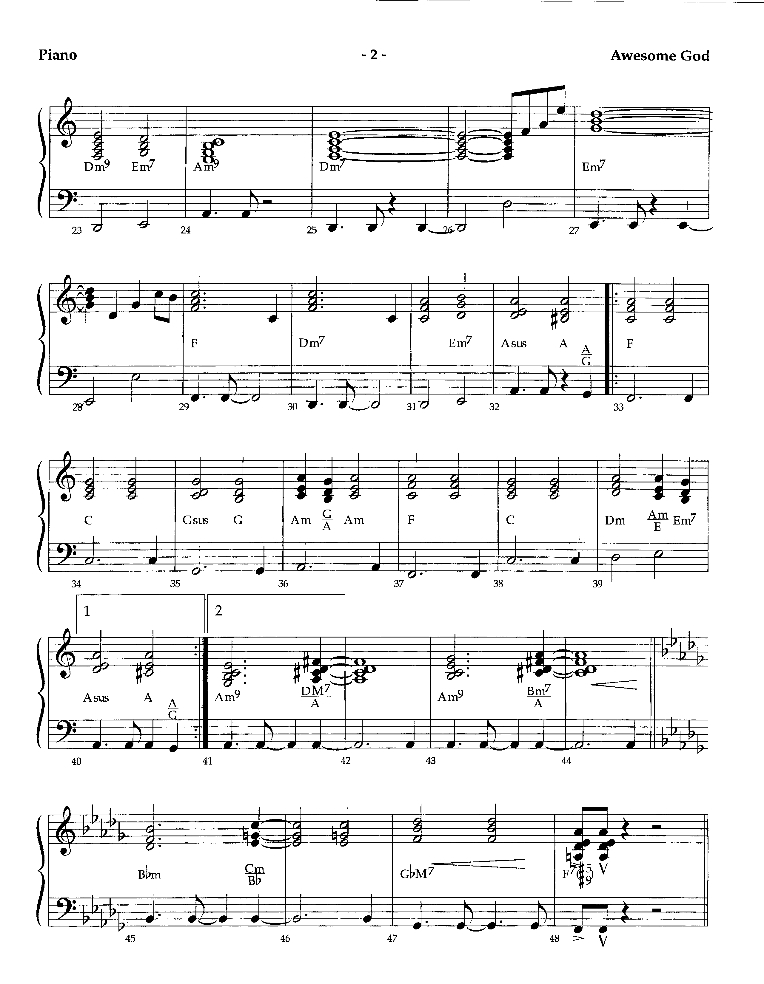 Awesome God (Instrumental) Piano Sheet (Lifeway Worship / Arr. Richard Kingsmore)