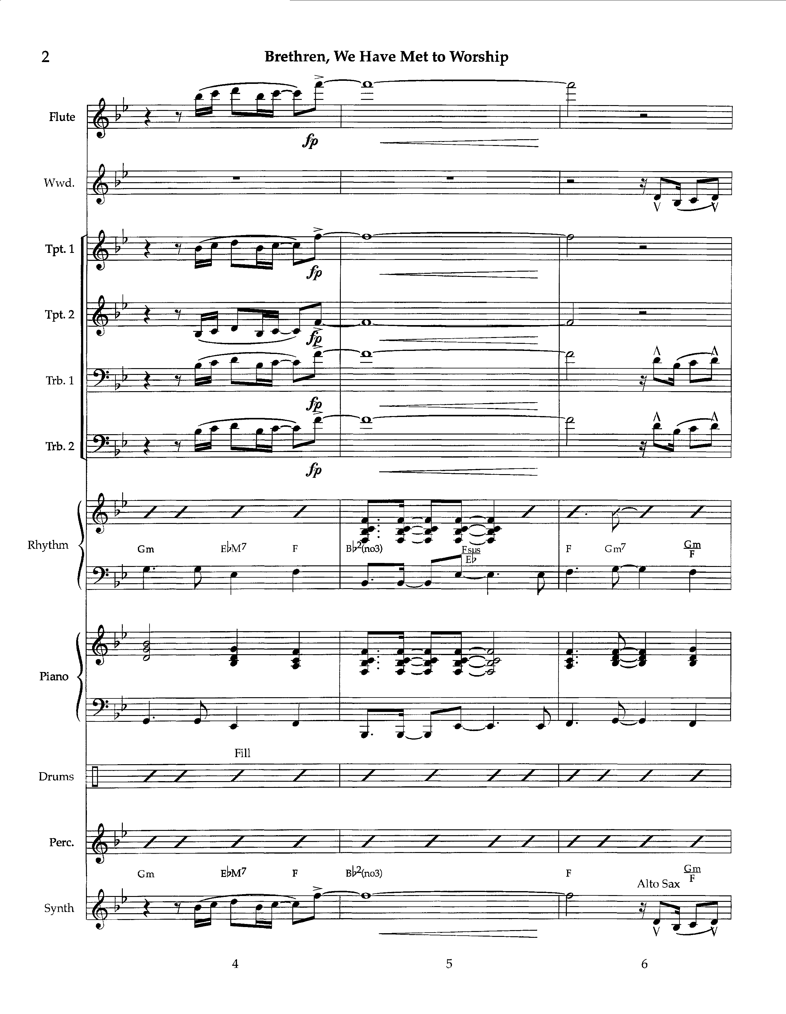 Brethren We Have Met To Worship (Instrumental) Orchestration (Lifeway Worship / Arr. Richard Kingsmore)