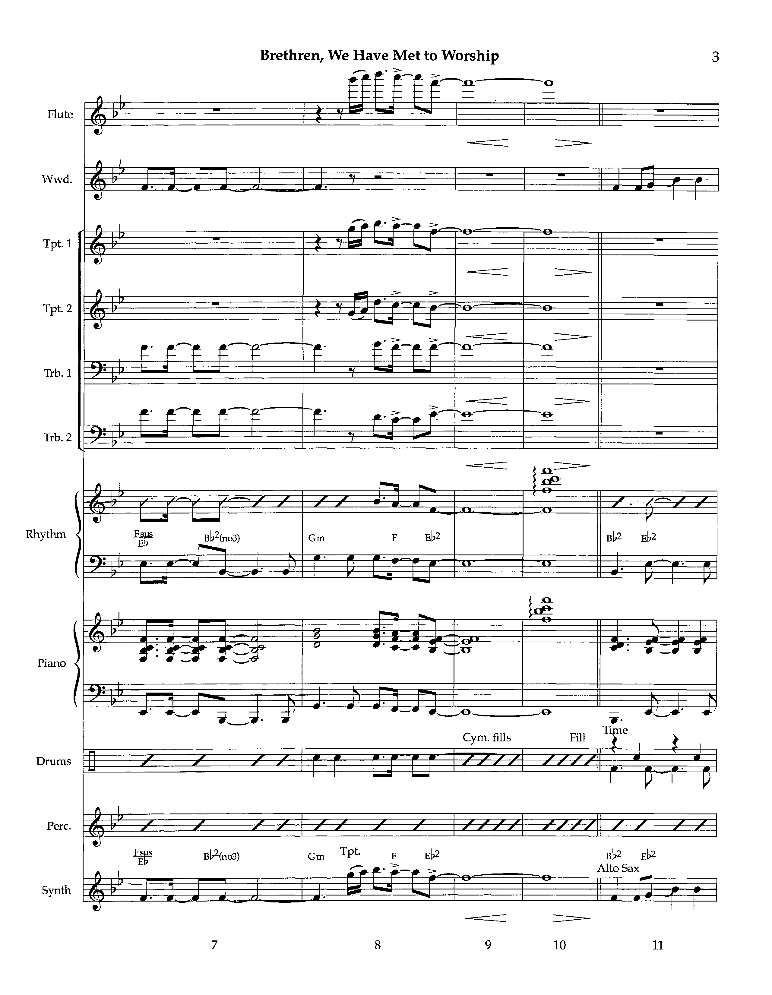 Brethren We Have Met To Worship (Instrumental) Orchestration (Lifeway Worship / Arr. Richard Kingsmore)