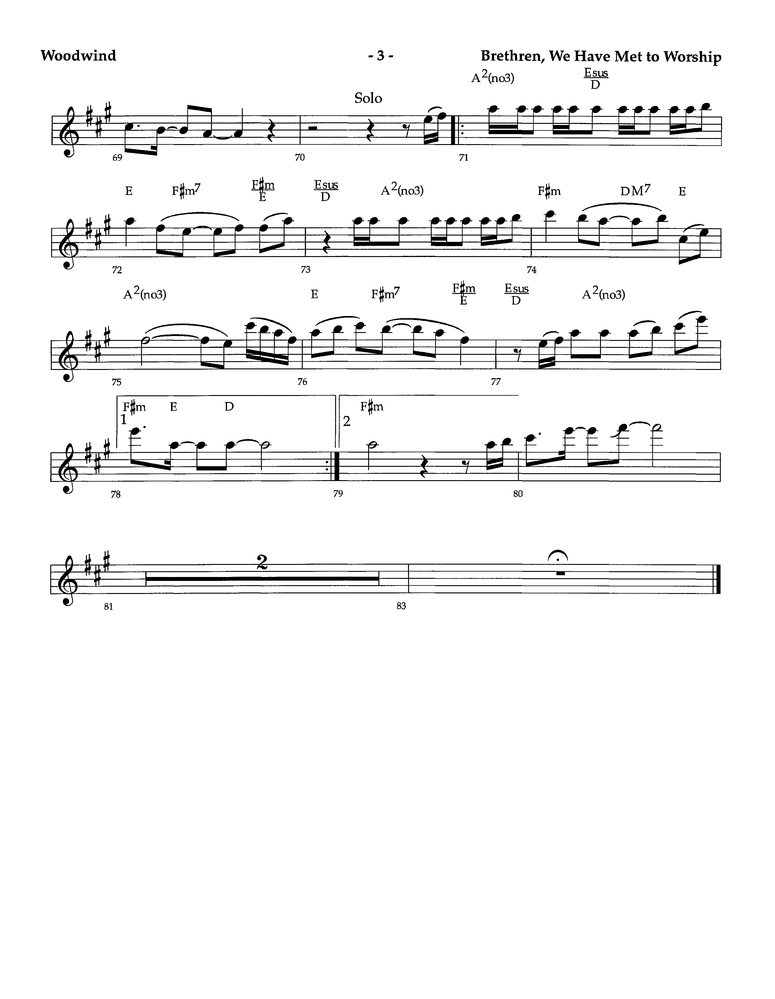 Brethren We Have Met To Worship (Instrumental) Winds (Lifeway Worship / Arr. Richard Kingsmore)