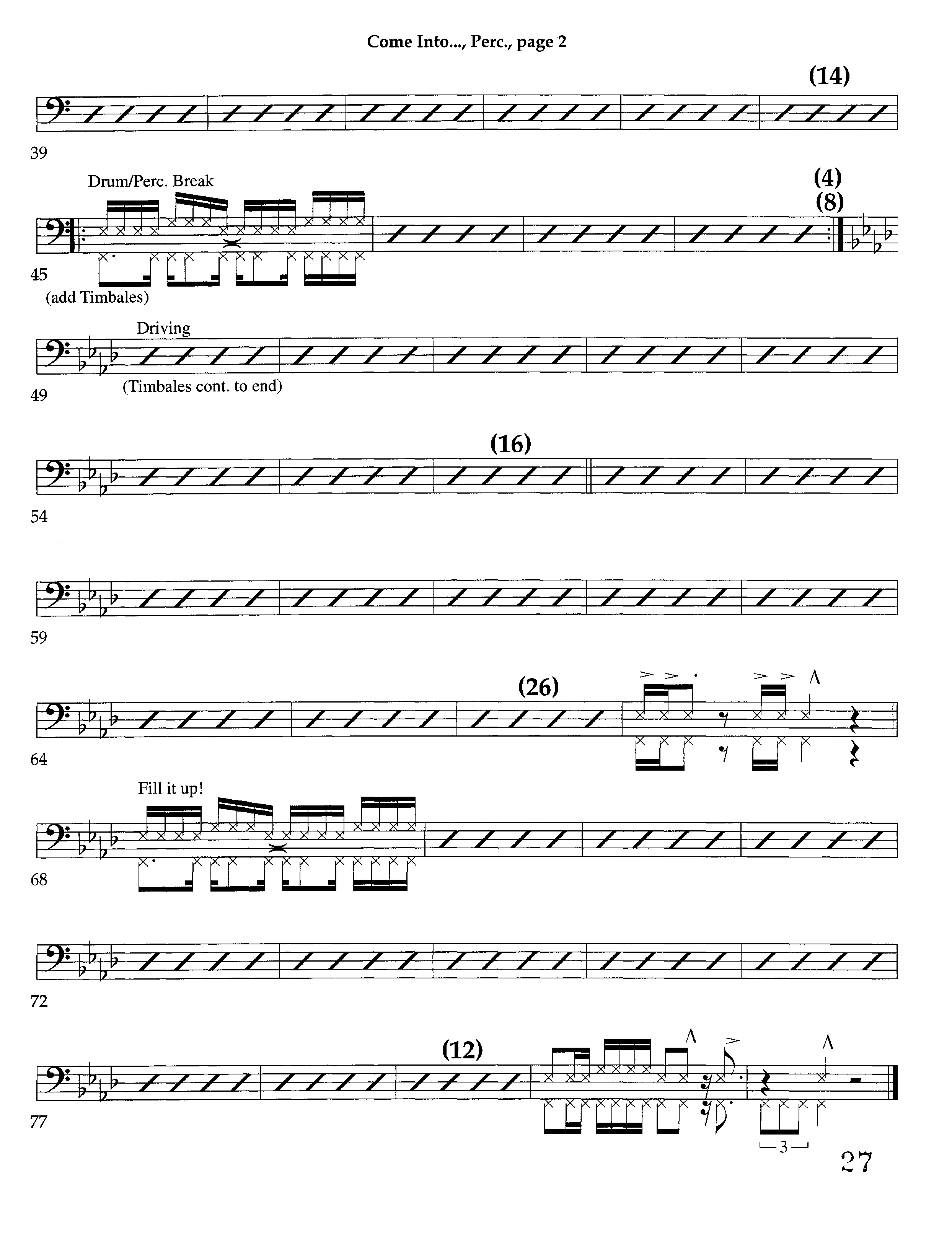 Come Into His Presence (Instrumental) Percussion (Lifeway Worship / Arr. Richard Kingsmore)