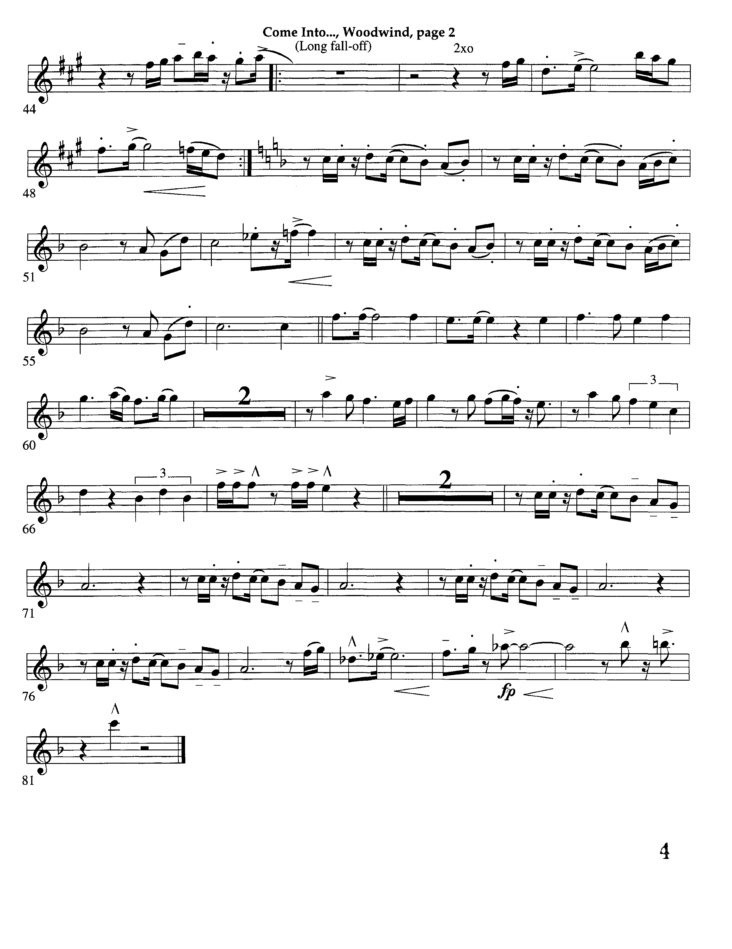 Come Into His Presence (Instrumental) Winds (Lifeway Worship / Arr. Richard Kingsmore)