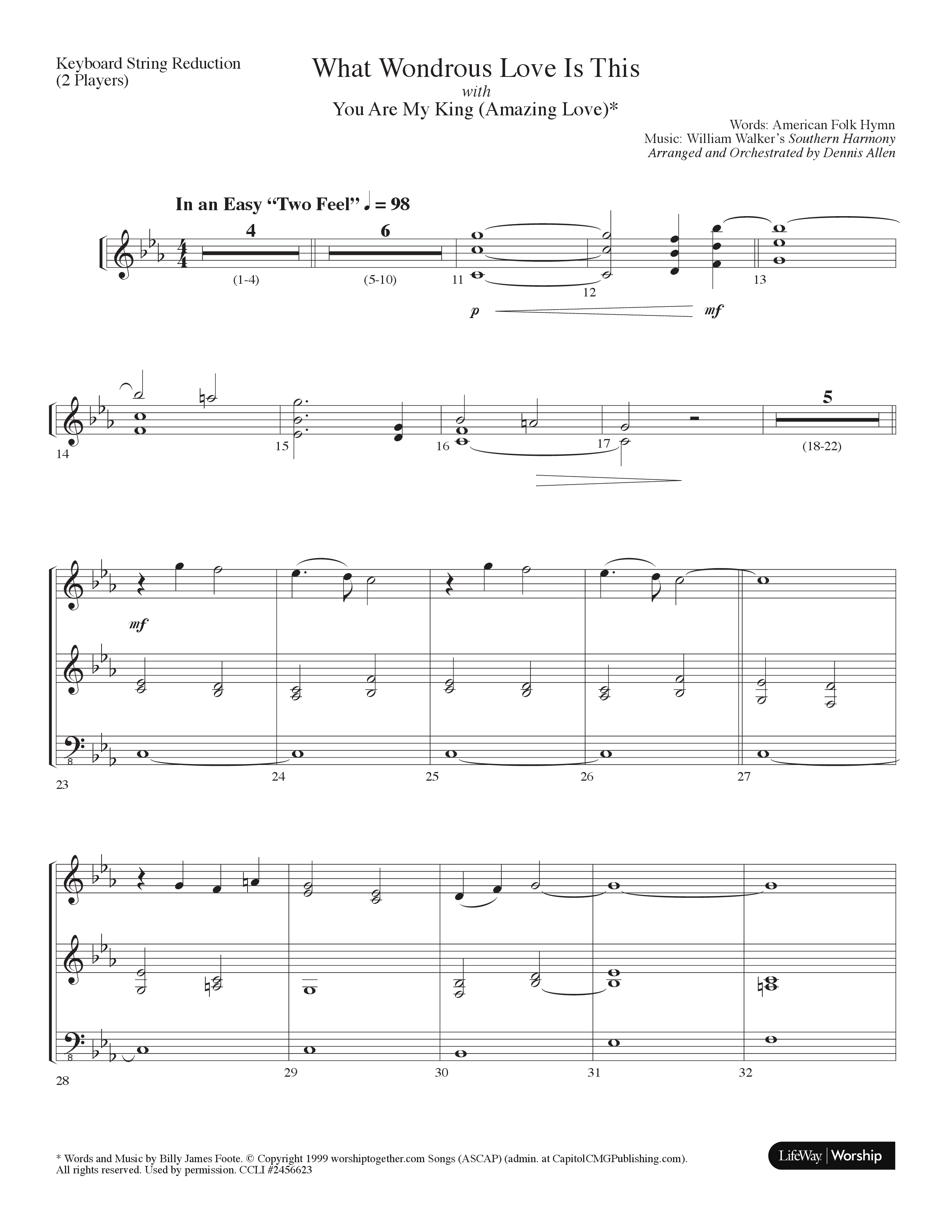 What Wondrous Love Is This (with You Are My King (Amazing Love)) (Choral Anthem SATB) String Reduction (Lifeway Choral / Arr. Dennis Allen)