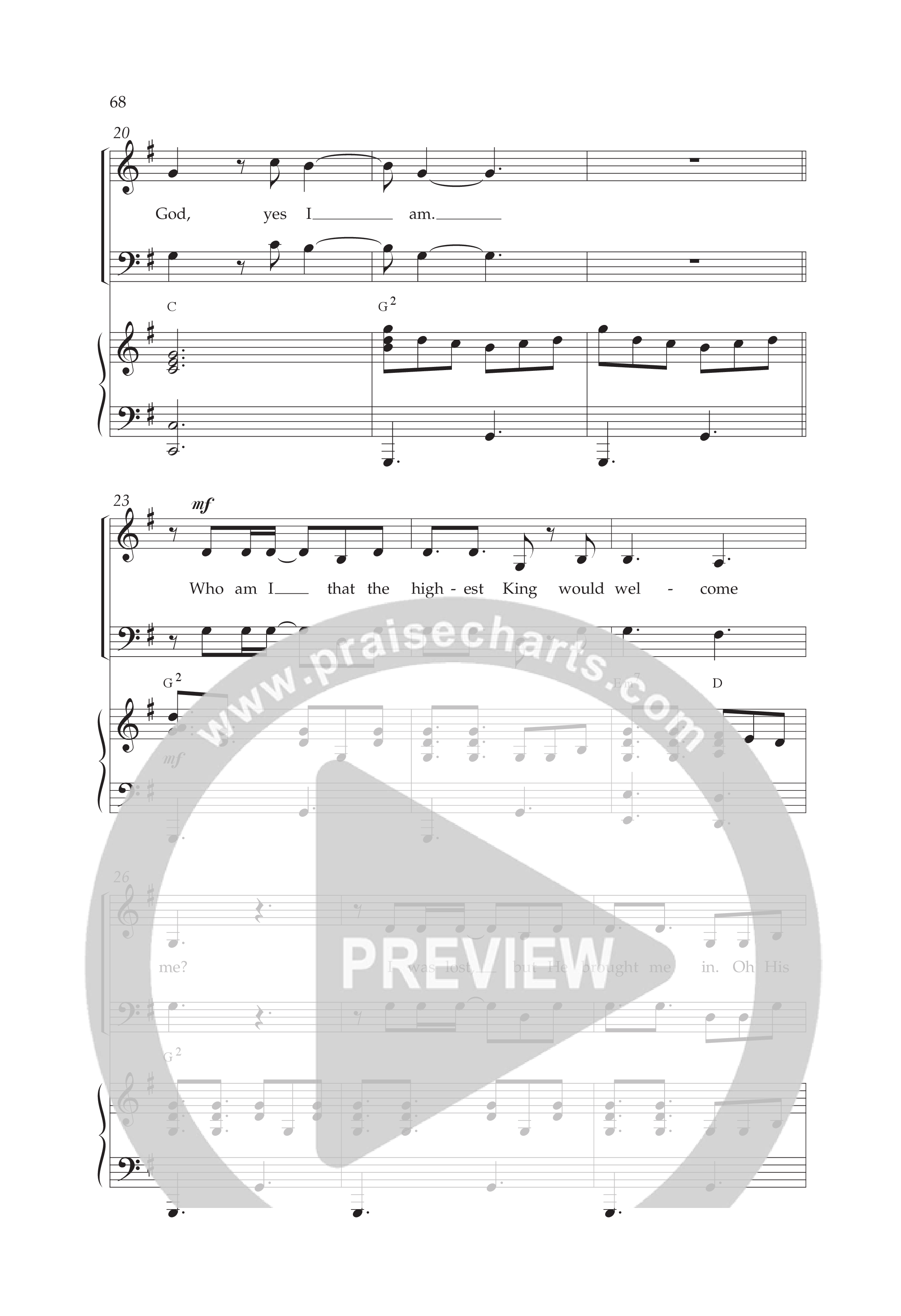 Who You Say I Am (Choral Anthem SATB) Anthem (SATB/Piano) (Lifeway Choral / Arr. Dennis Allen)