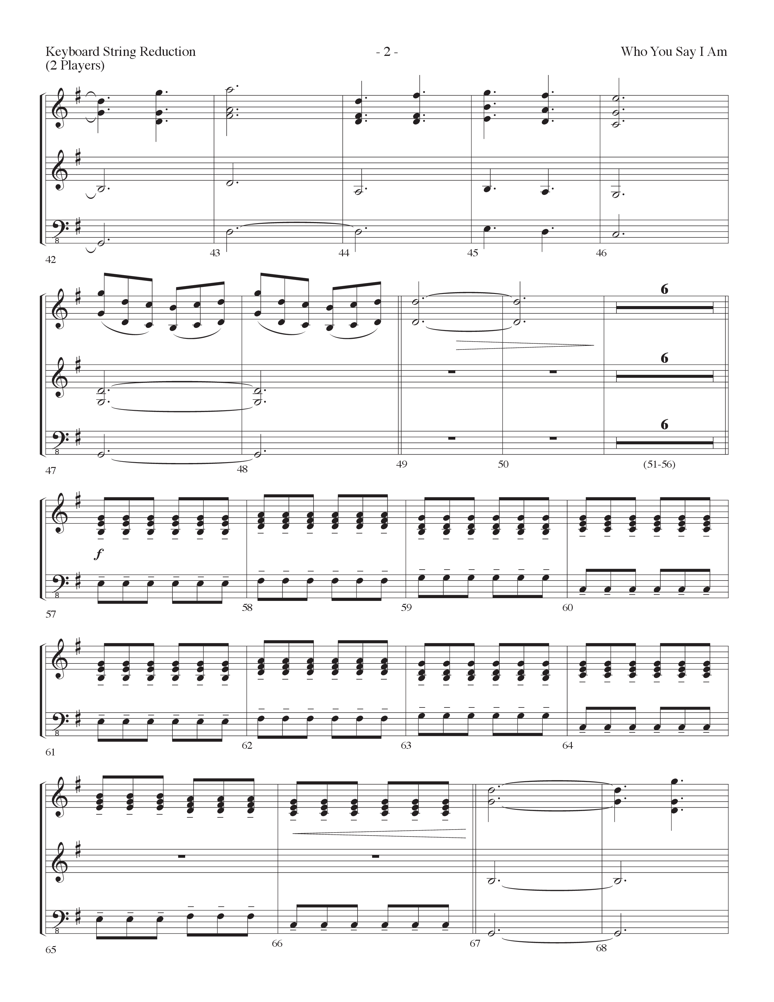 Who You Say I Am (Choral Anthem SATB) String Reduction (Lifeway Choral / Arr. Dennis Allen)