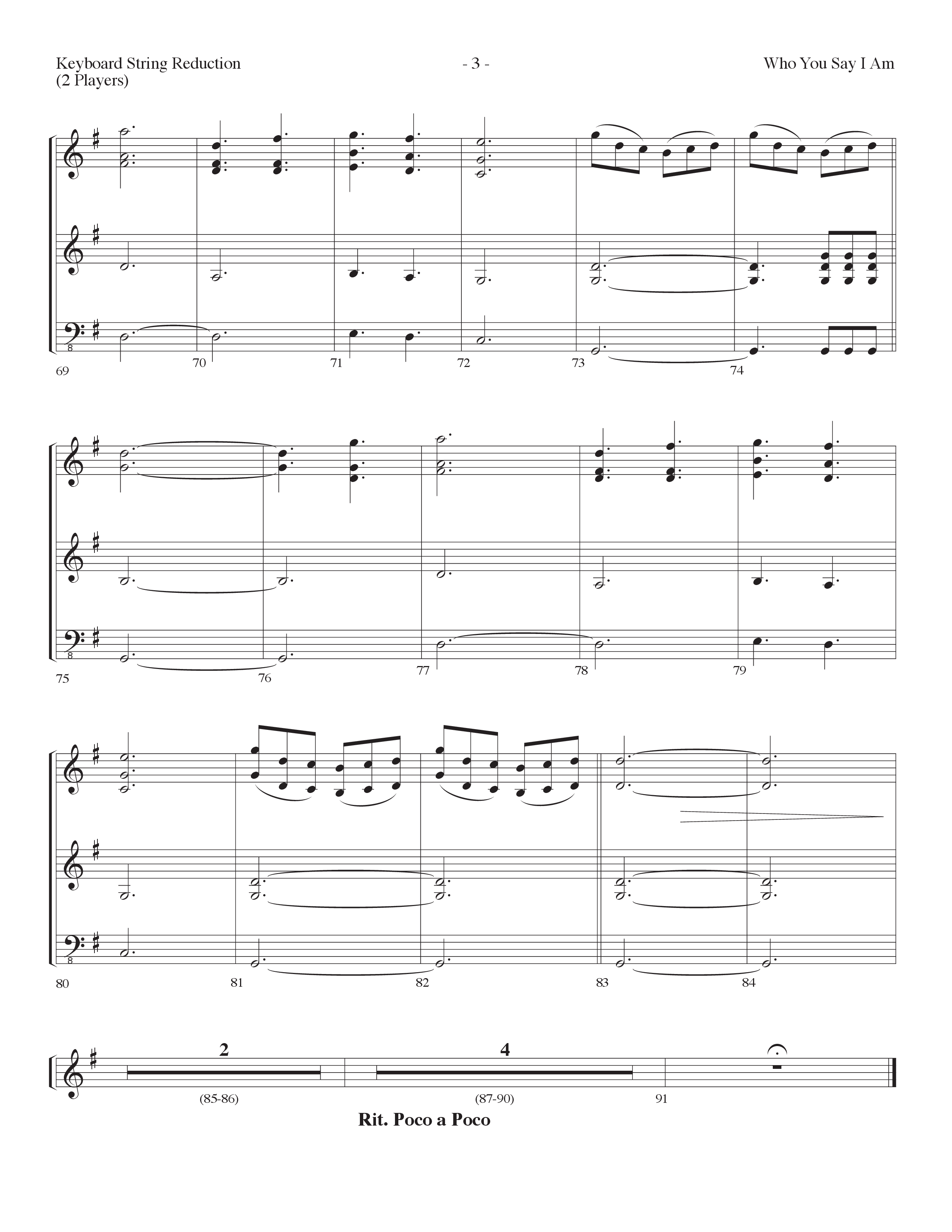 Who You Say I Am (Choral Anthem SATB) String Reduction (Lifeway Choral / Arr. Dennis Allen)
