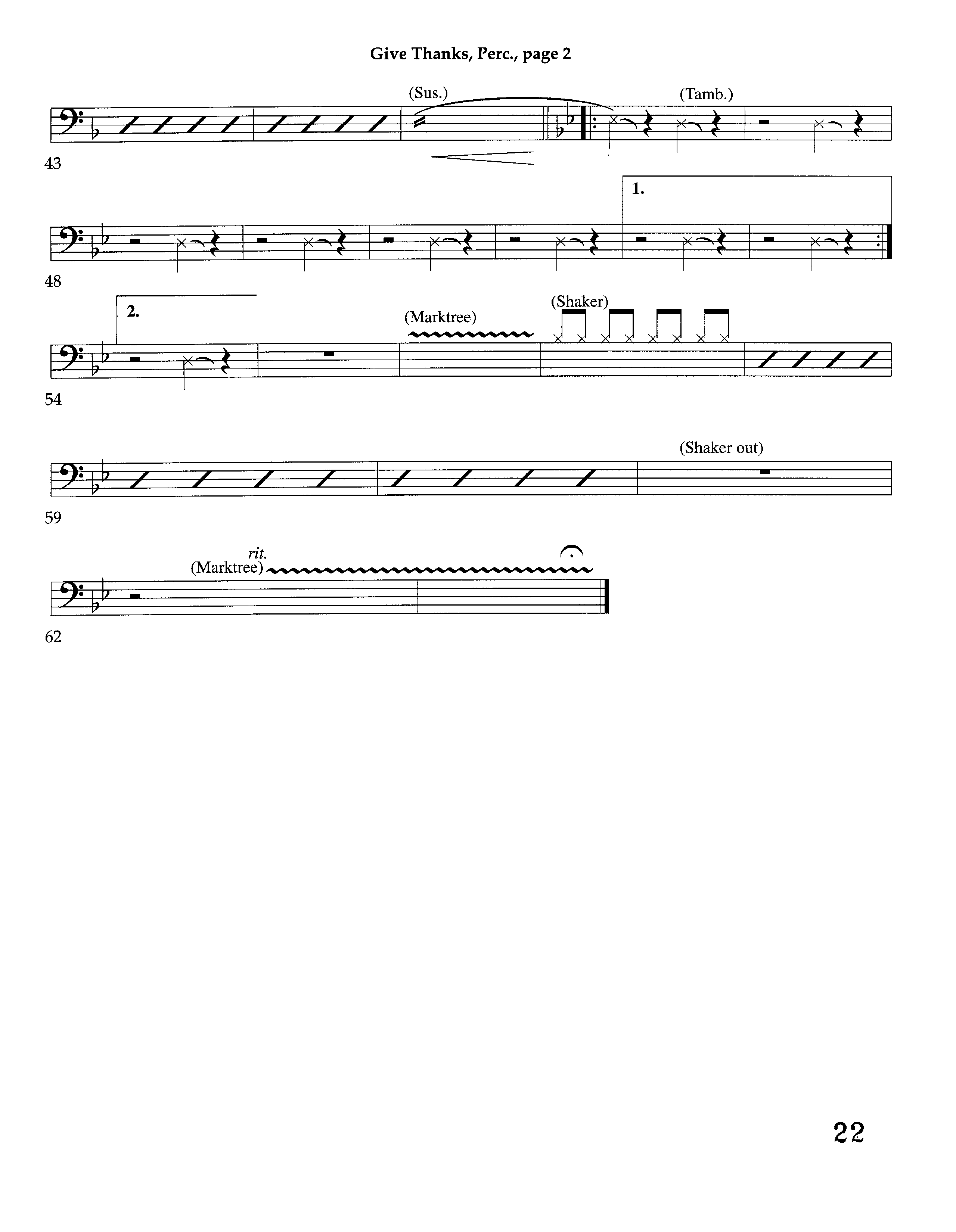 Give Thanks (Instrumental) Percussion (Lifeway Worship / Arr. Richard Kingsmore)