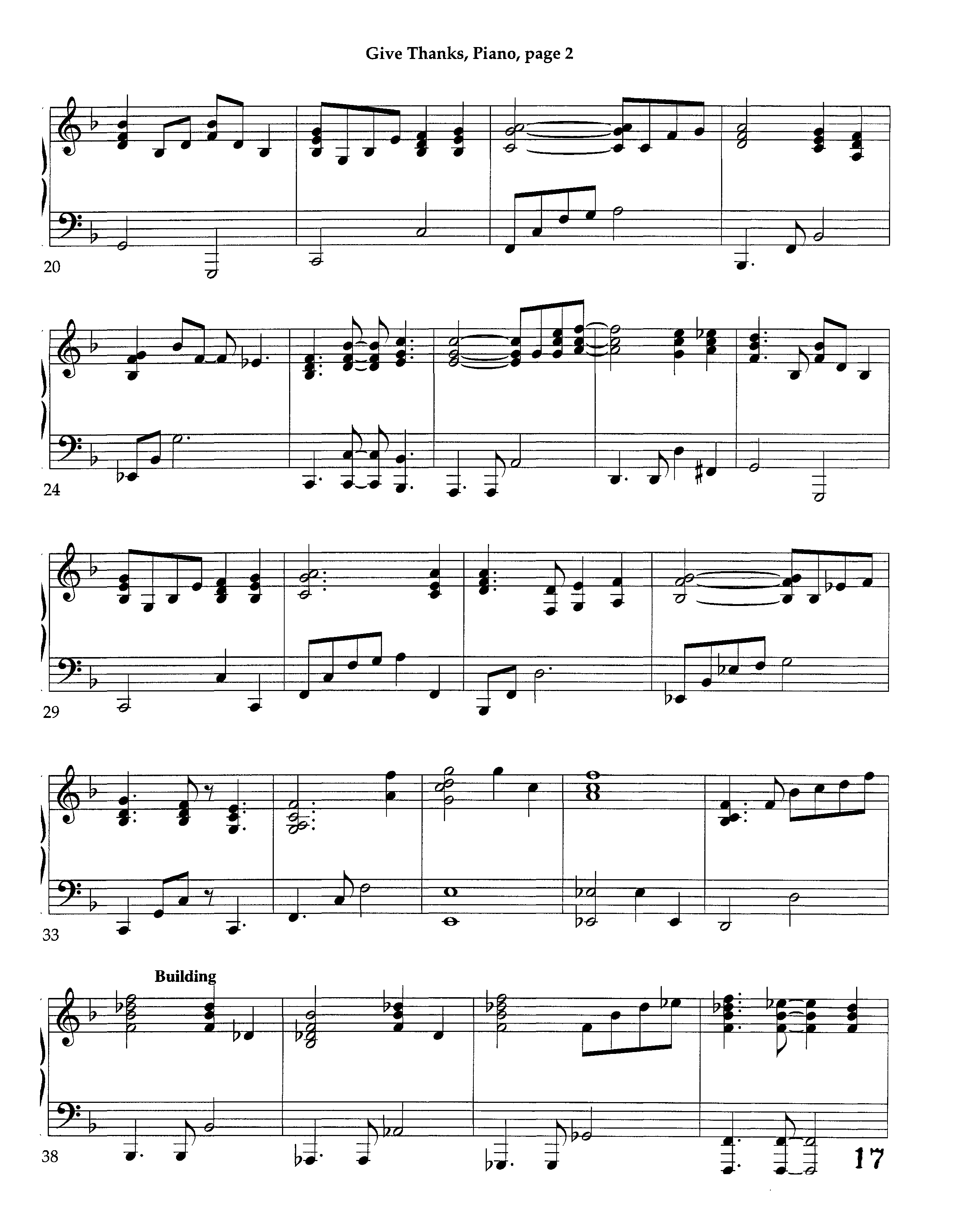 Give Thanks (Instrumental) Piano Sheet (Lifeway Worship / Arr. Richard Kingsmore)