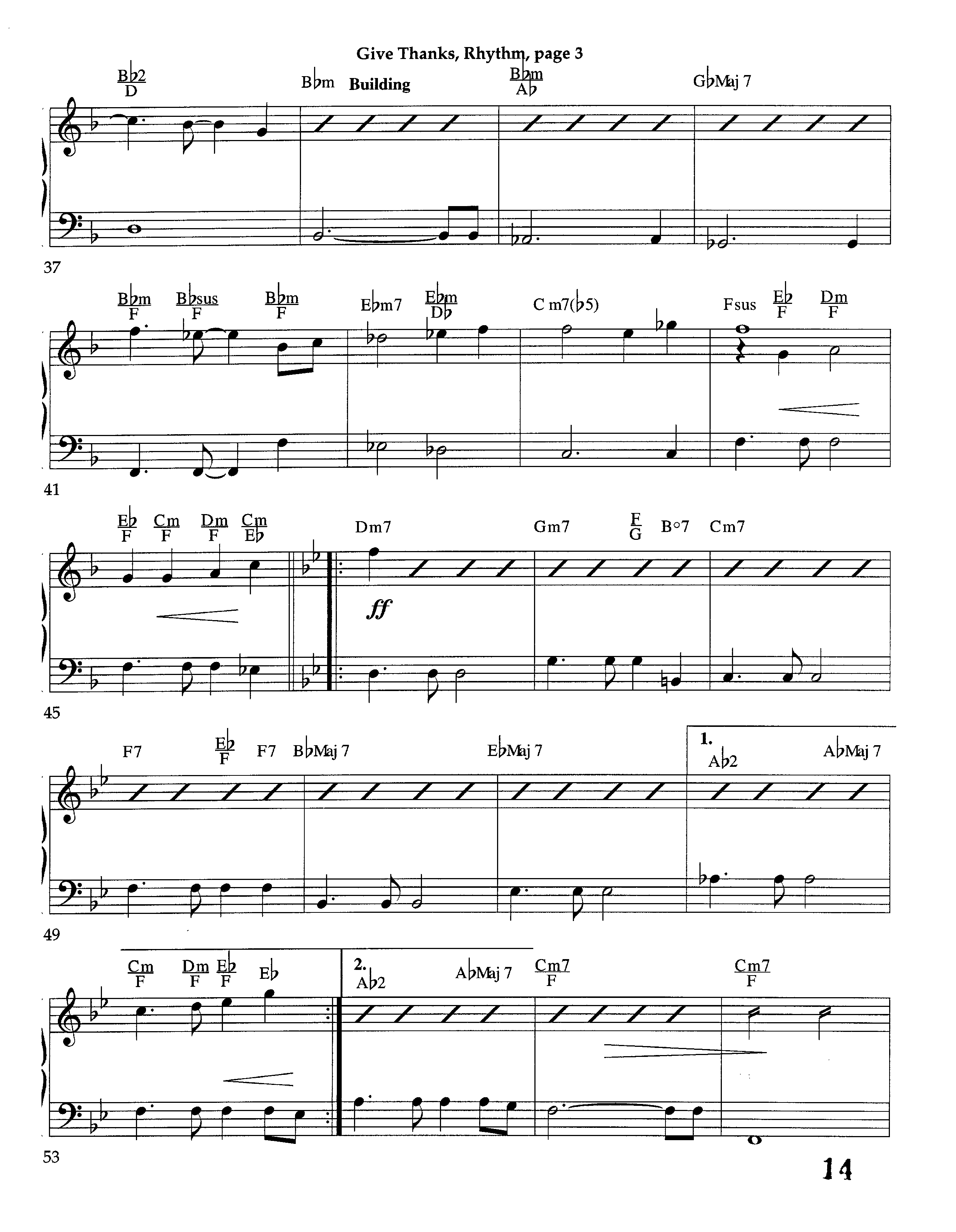 Give Thanks (Instrumental) Rhythm Chart (Lifeway Worship / Arr. Richard Kingsmore)