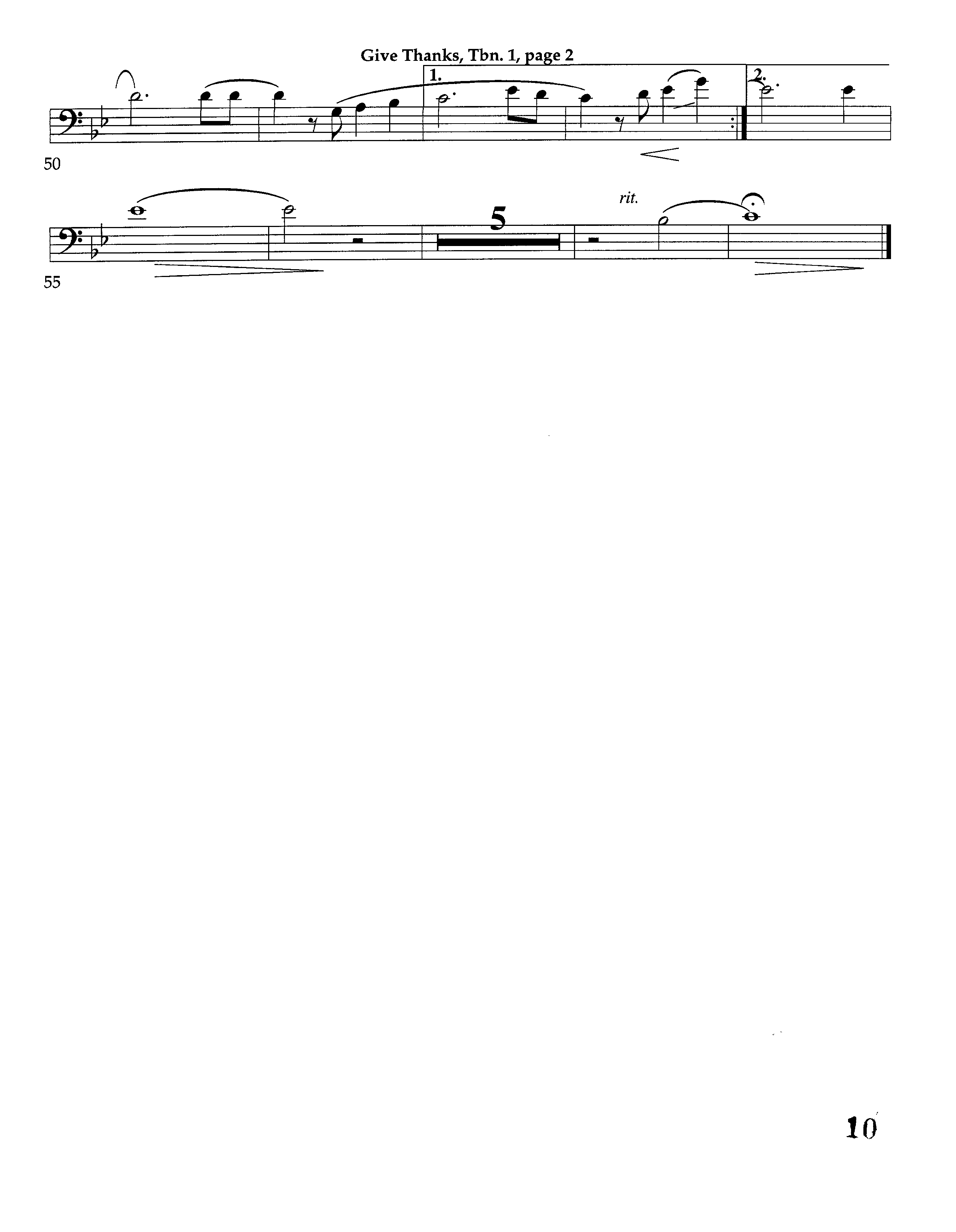 Give Thanks (Instrumental) Trombone 1 (Lifeway Worship / Arr. Richard Kingsmore)