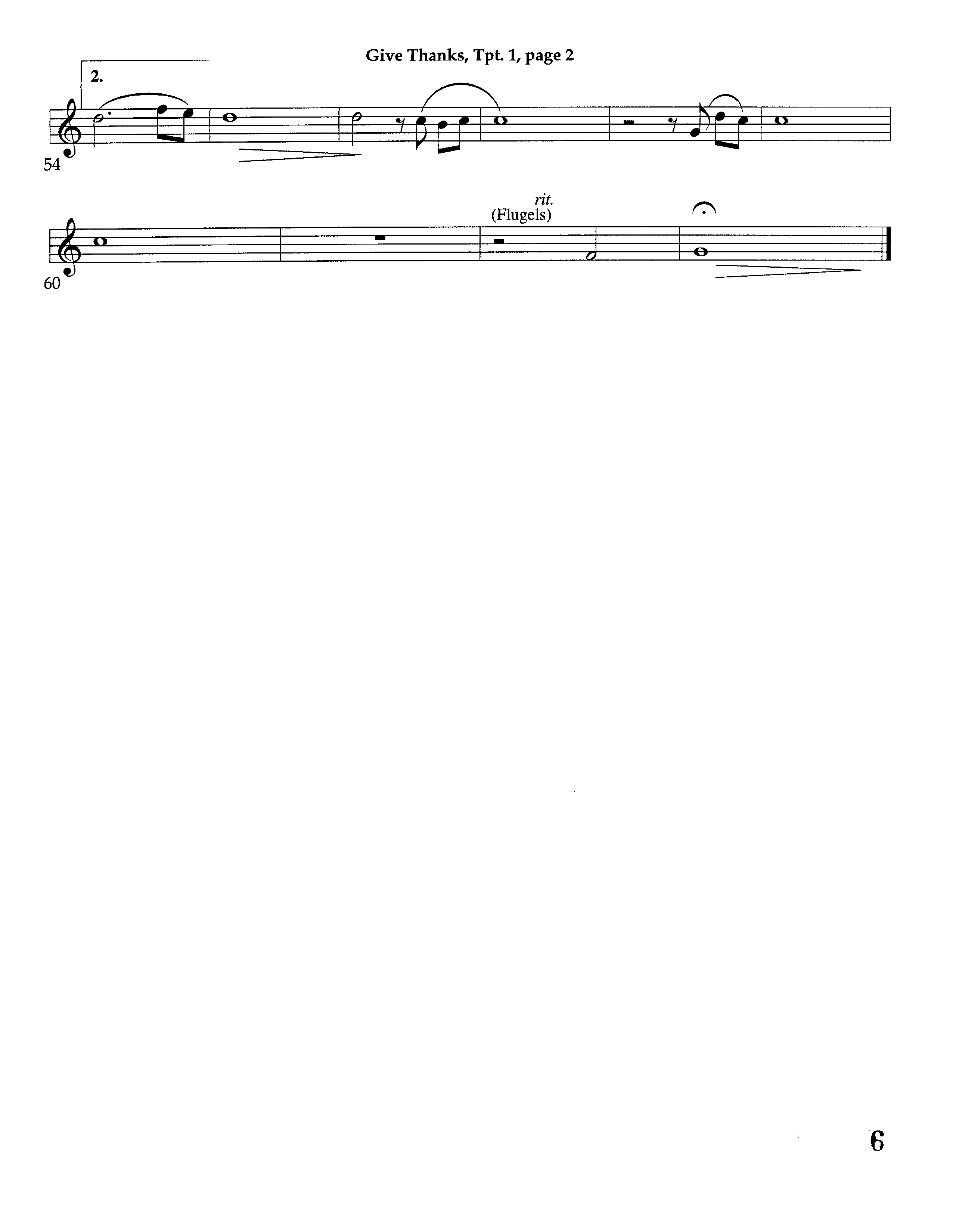 Give Thanks (Instrumental) Trumpet 1 (Lifeway Worship / Arr. Richard Kingsmore)