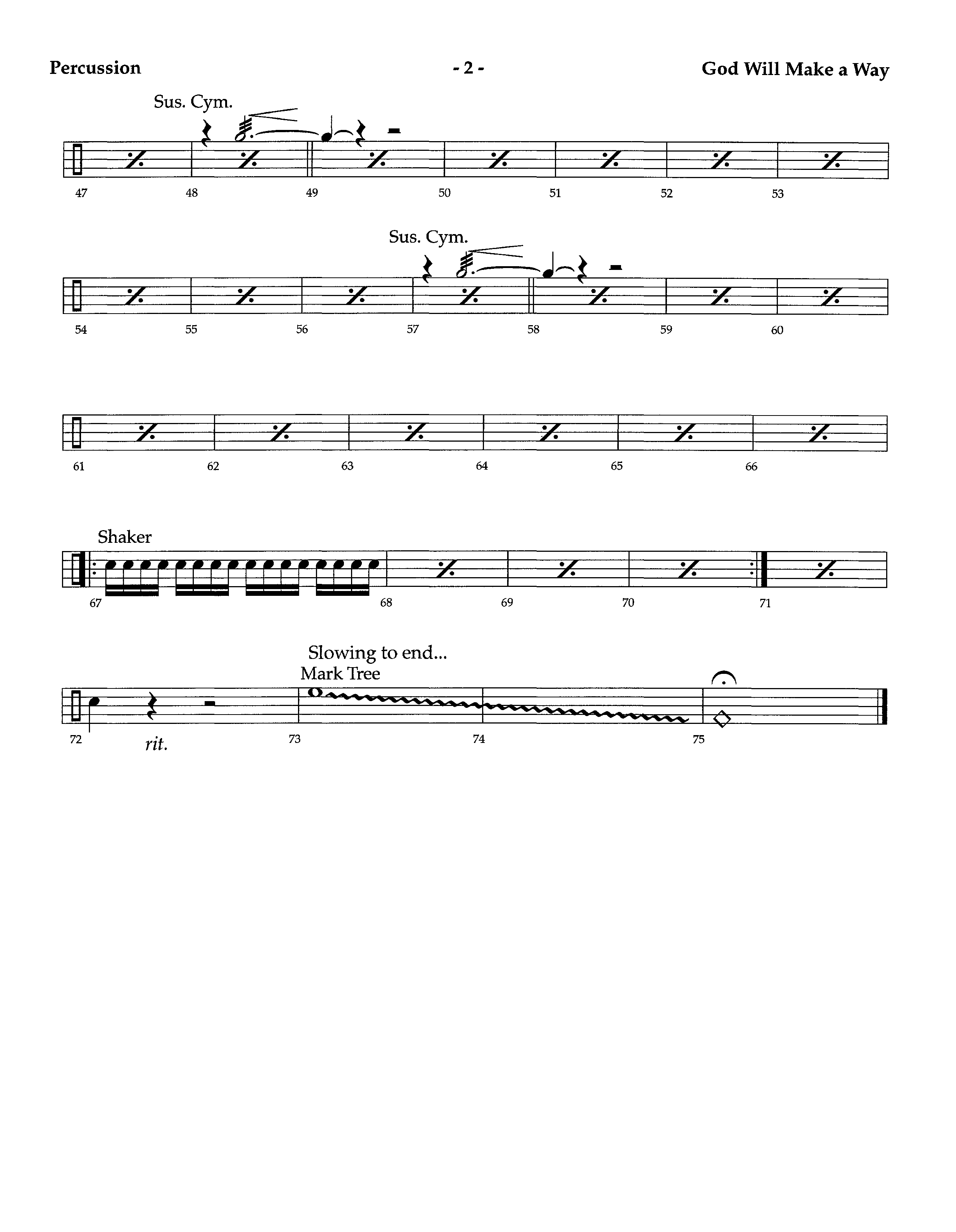 God Will Make A Way (Instrumental) Percussion (Lifeway Worship / Arr. Richard Kingsmore)