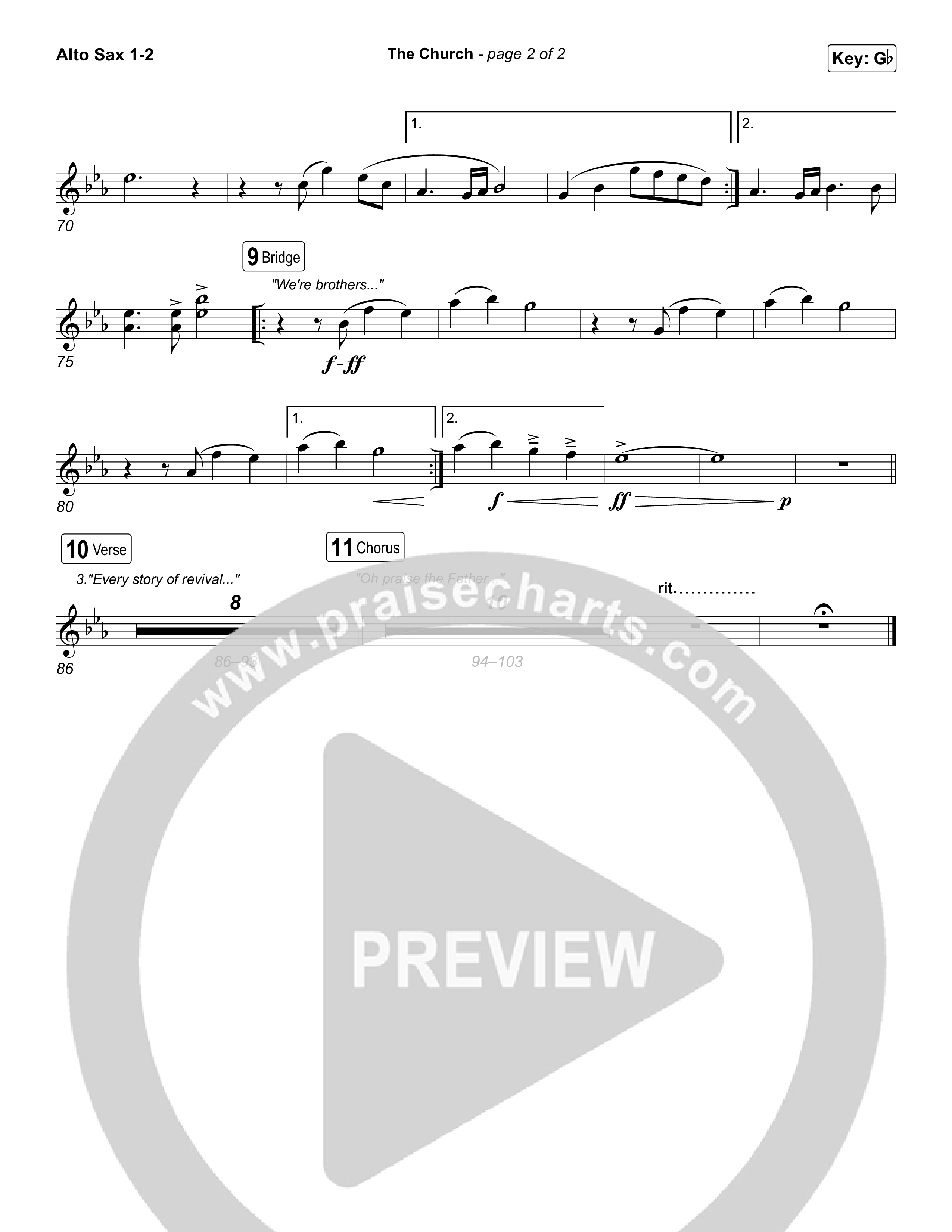 The Church (Live) Sax Pack (Bethel Music)