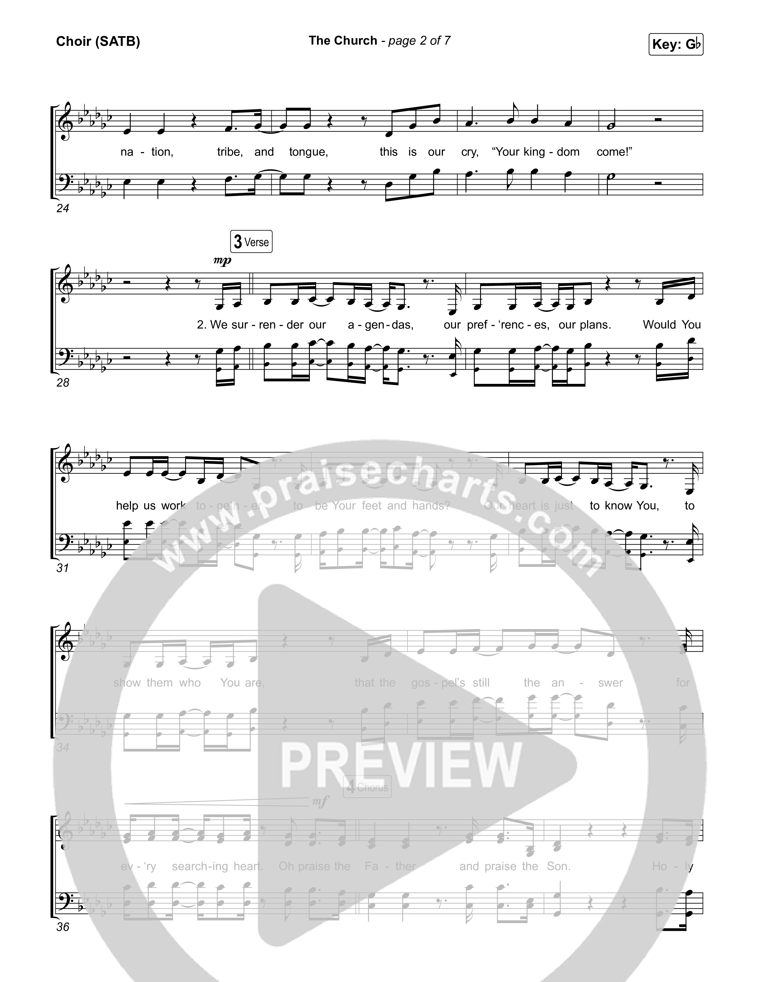 The Church (Live) Choir Sheet (SATB) (Bethel Music)