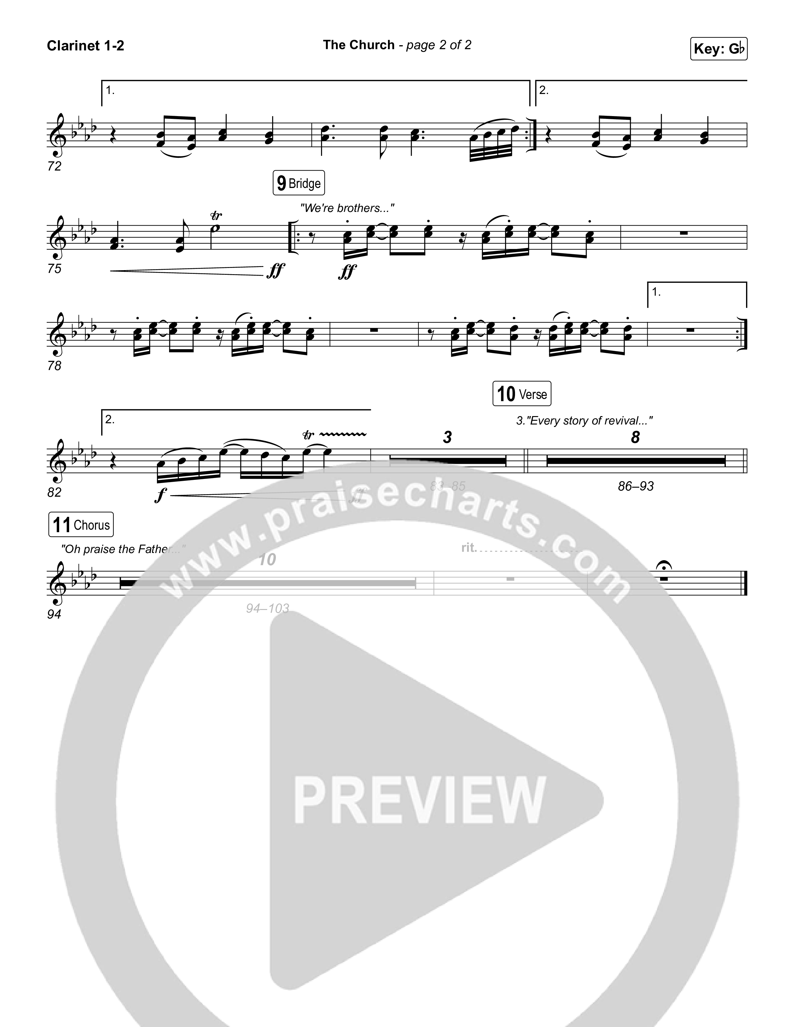 The Church (Live) Clarinet 1,2 (Bethel Music)