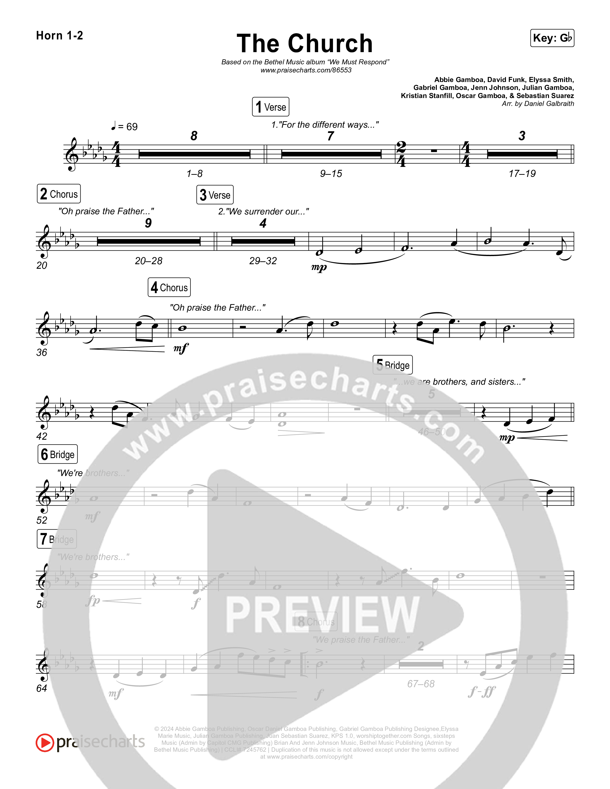 The Church (Live) French Horn 1,2 (Bethel Music)