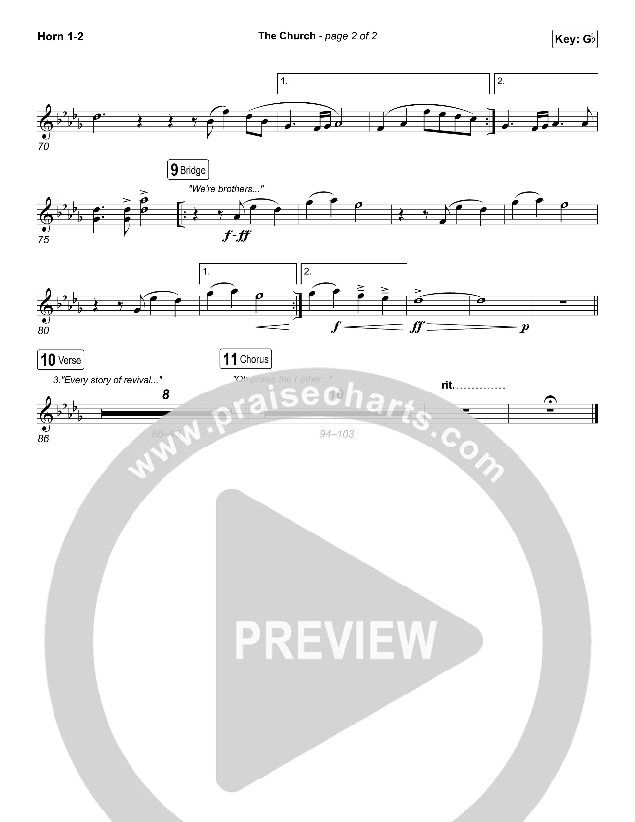 The Church (Live) French Horn 1,2 (Bethel Music)